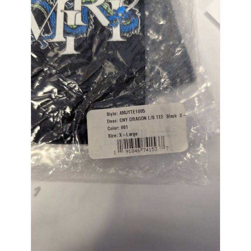 Amiri o1rshd1 Q:2 / CNY Dragon Long Sleeve Tee T-Shirt in Black XL Size US XL / EU 56 / 4 - 19 Thumbnail