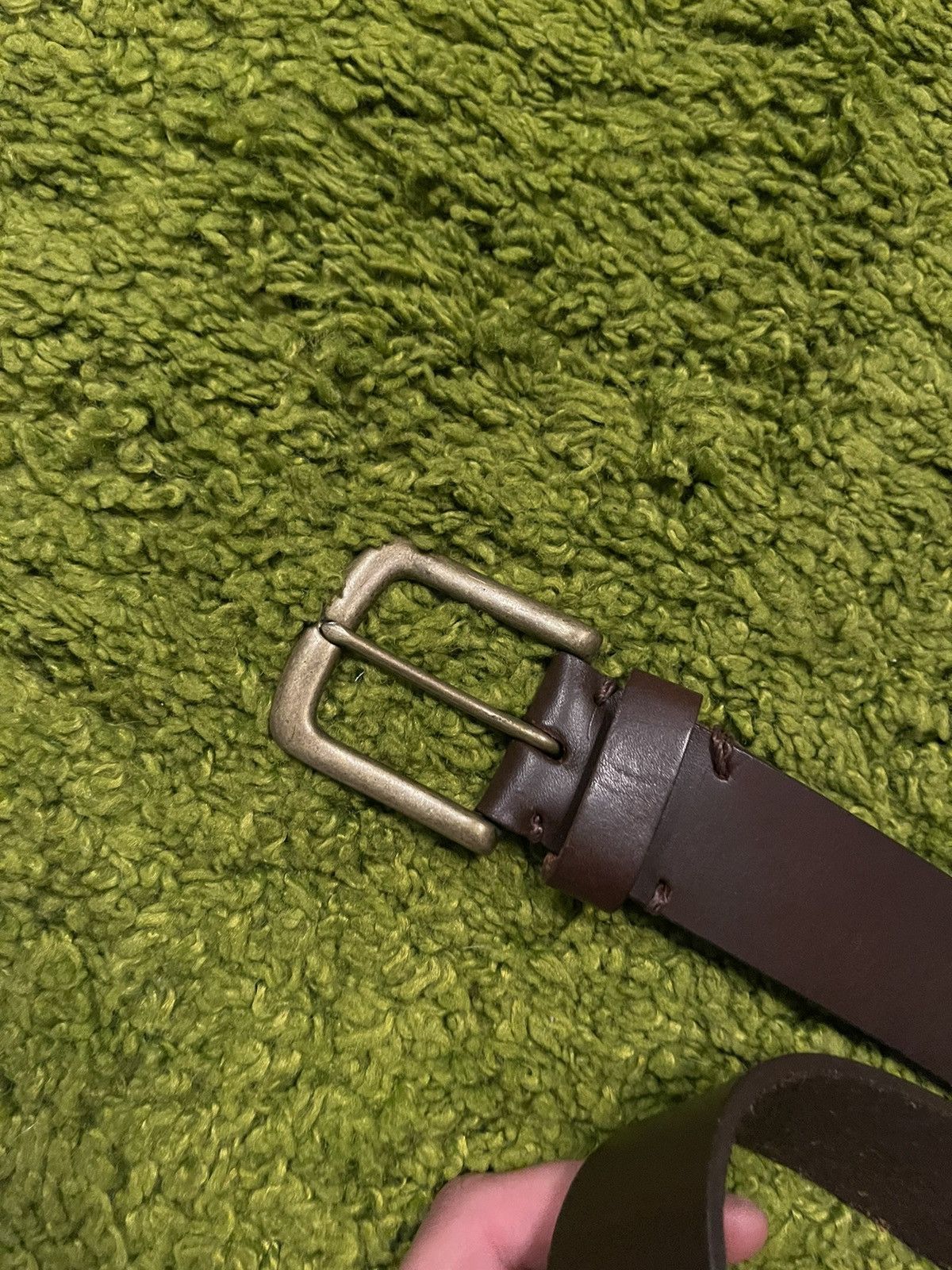 Cowboy Equipment × Genuine Leather × Vintage Aztec Navajo native pattern real leather cowboy western belt Size 34 - 4 Thumbnail