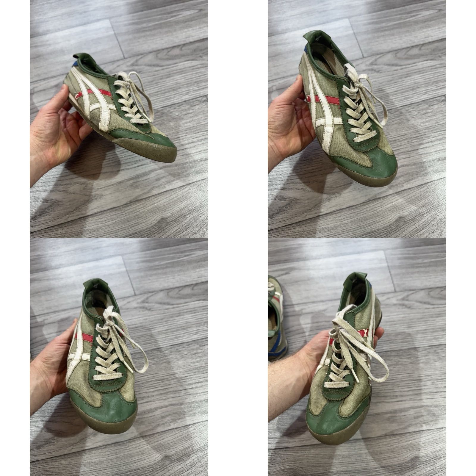 Onitsuka Tiger Onitsuka Tiger Serrano HQ305 Sneaker Army Green/White/Red Unisex Adults US 6 EU 39 Leather/Cotton Shoes Size US 6 / EU 39 - 10 Thumbnail