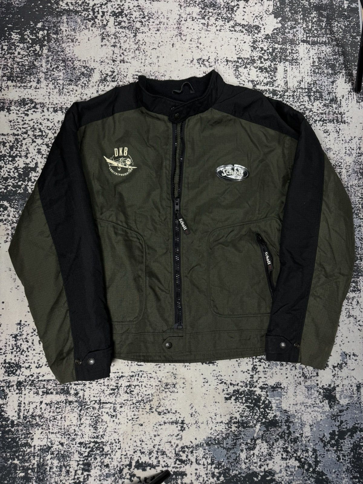 Celine × Schott × Vintage Schott bomber Jacket Celine Dion Usa green black XL Size US XL / EU 56 / 4 - 2 Thumbnail