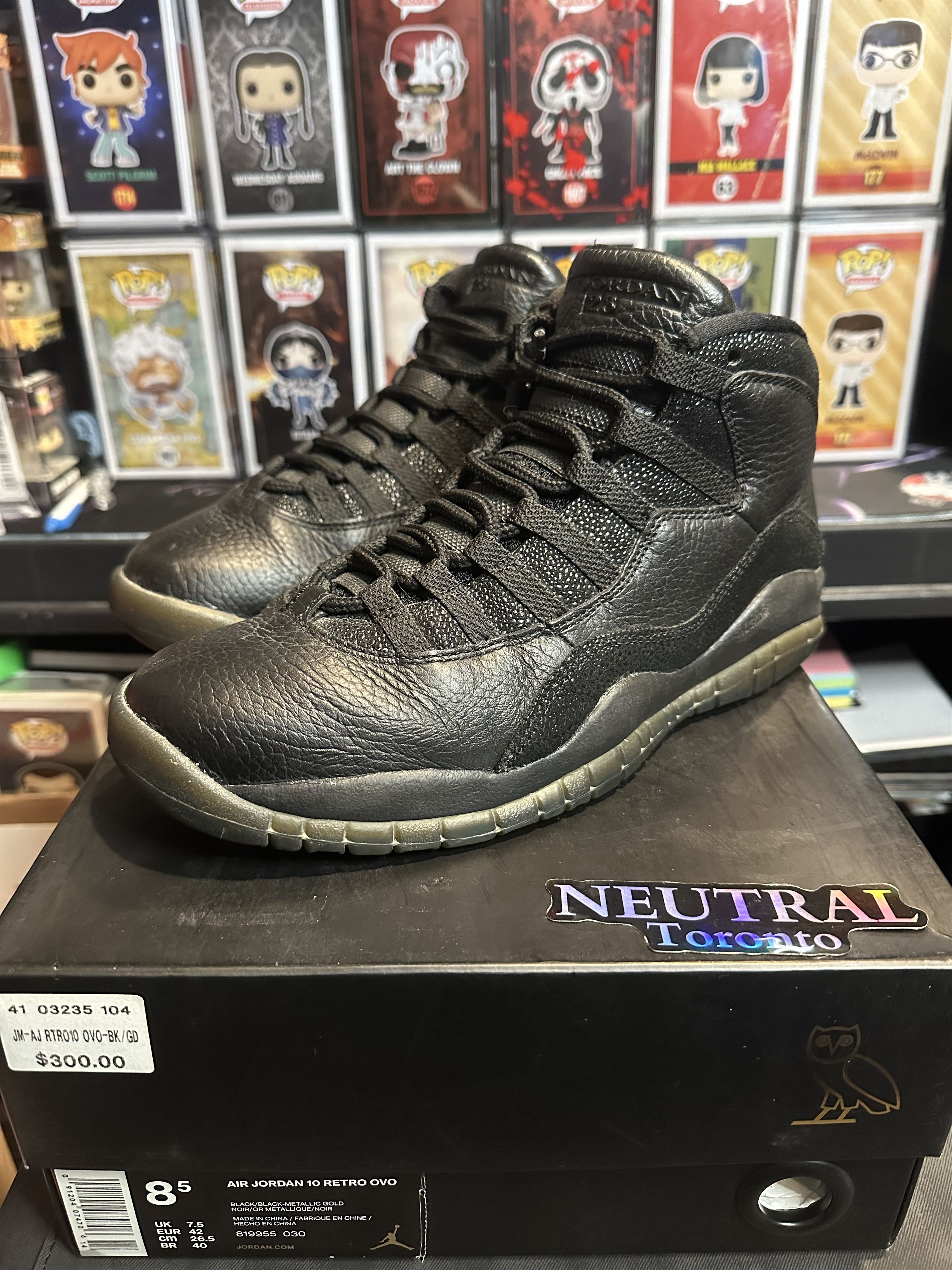 Jordan Brand Air Jordan 10 Retro 'OVO - Black' Size US 8.5 / EU 41-42 - 1 Thumbnail