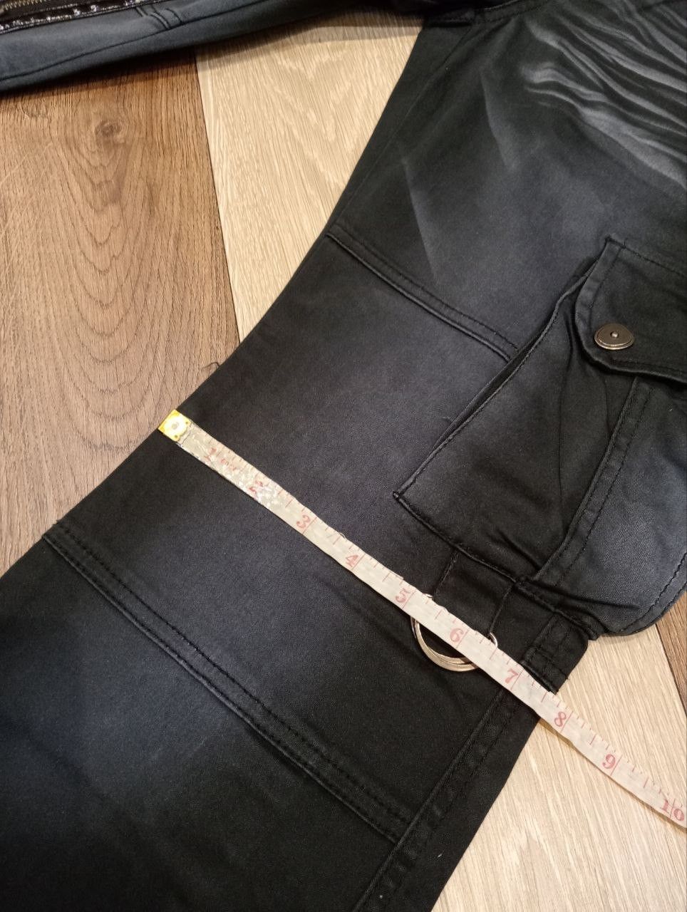 LOWBOX JAPANESE LOWBOX WASHED BLACK FLARED CARGO PANTS Size US 32 / EU 48 - 15 Thumbnail