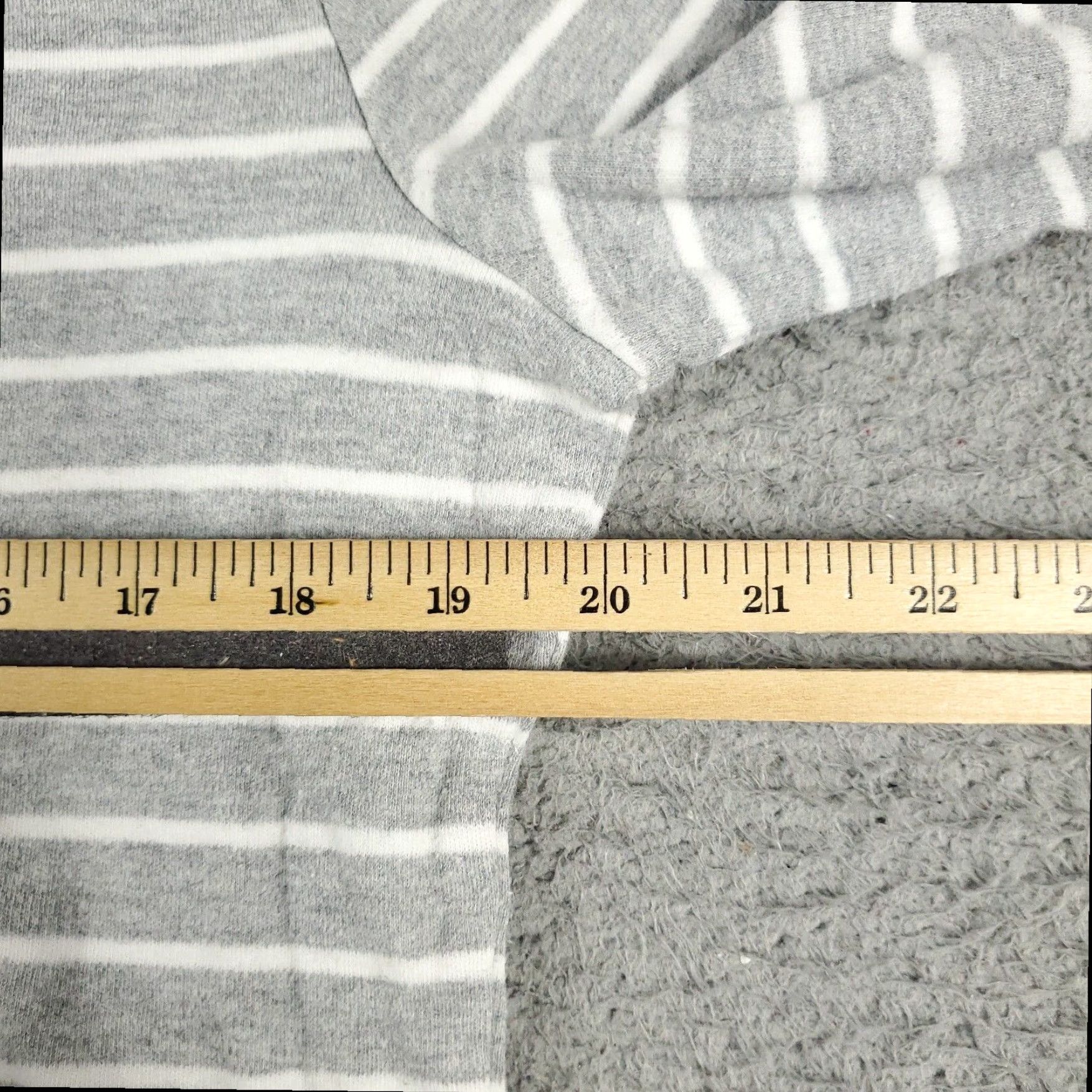 Nautica Nautica Womens Gray White Striped Long Sleeve T Shirt XL Size XL / US 12-14 / IT 48-50 - 7 Thumbnail
