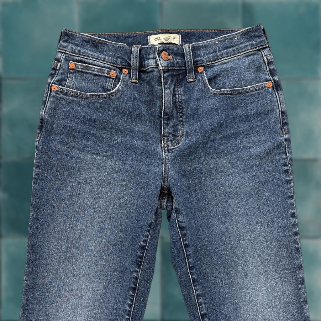 Madewell Madewell Jeans Womens 27 Blue Mid Rise Bootcut Stretch Denim Kick Out Preppy Slim Size 27" / US 4 / IT 40 - 1 Thumbnail
