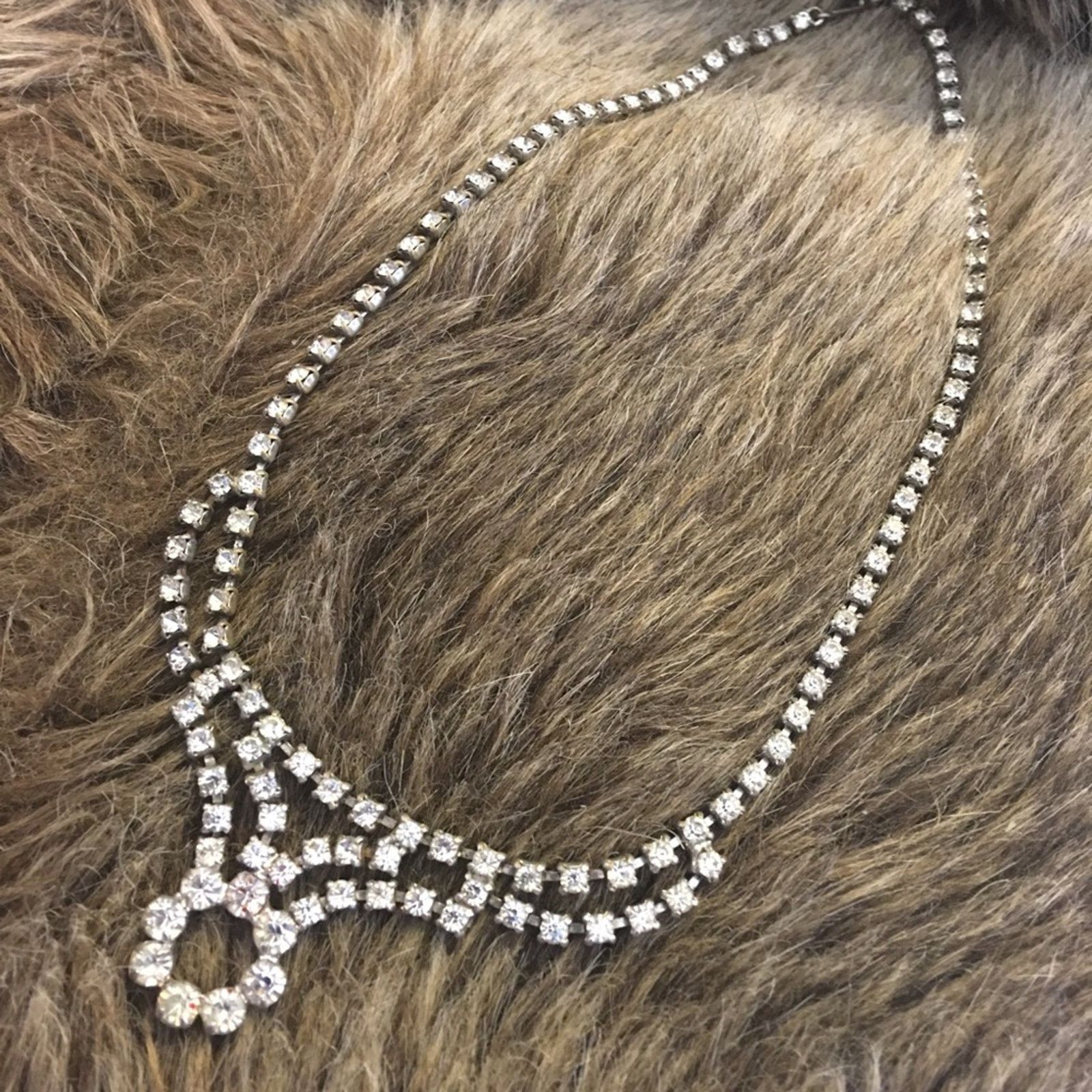 Vintage Vintage elegant clear rhinestone choker necklace Size ONE SIZE - 7 Thumbnail