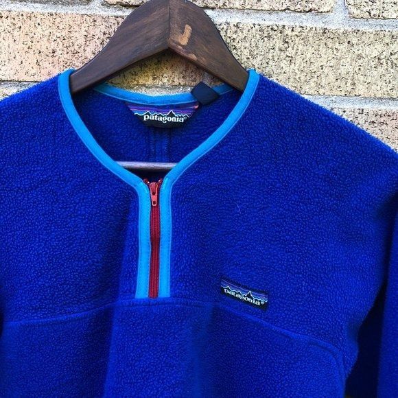 Vintage 90s Patagonia Fleece Jacket Medium Blue
