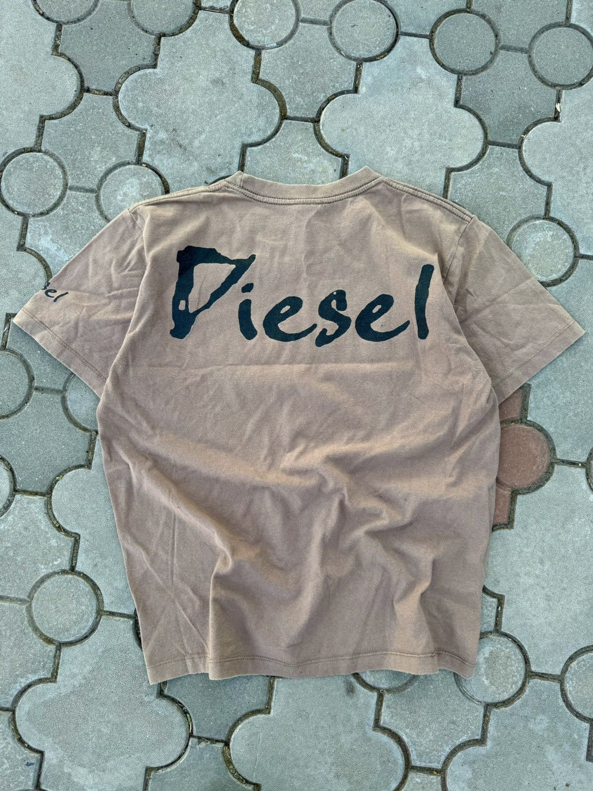 Diesel × Vintage Vintage Diesel Spell Out Big Logo Tee Shirt Opium Size US L / EU 52-54 / 3 - 1 Thumbnail