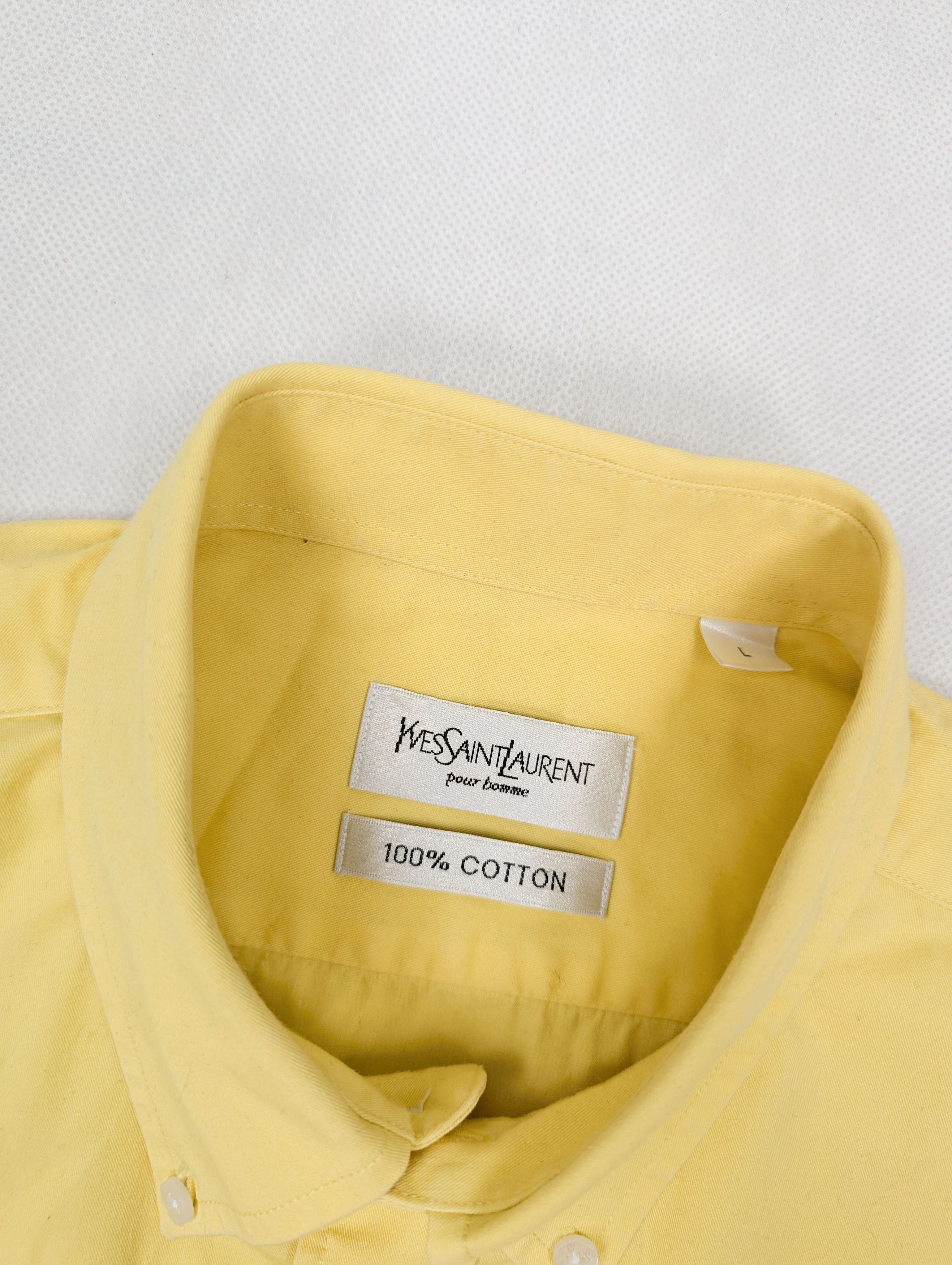 Yves Saint Laurent Yves Saint Laurent YSL yellow shirt L Size US L / EU 52-54 / 3 - 3 Thumbnail