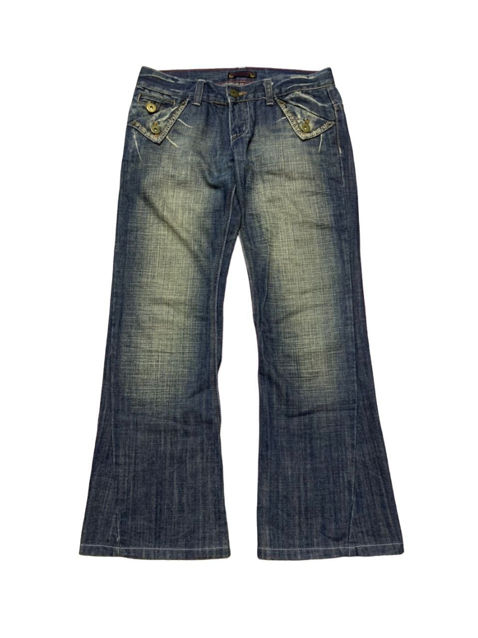 Hysteric Glamour Flare Japanese Brand Lasbegasgate Washed Low Rise Size US 33 - 1 Thumbnail