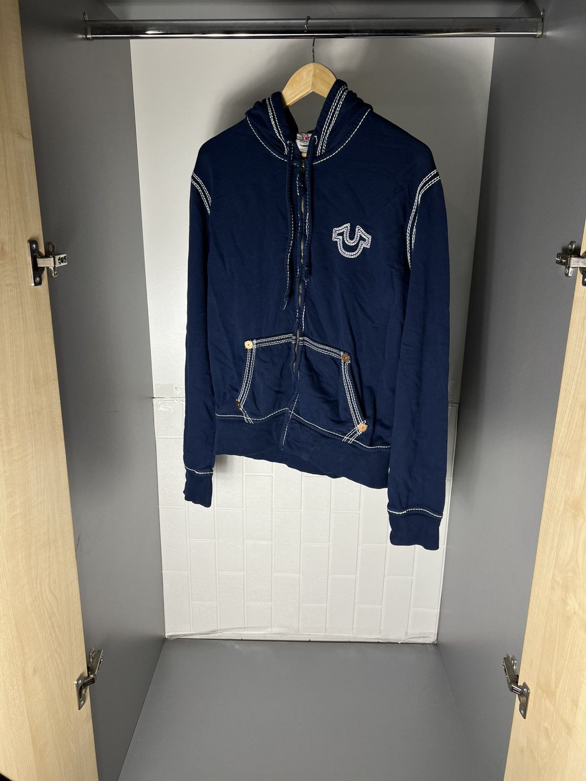 True Religion VINTAGE TRUE RELIGION ZIP HOODIE DESIGNER JAPAN STYLE Y2K Size US L / EU 52-54 / 3 - 9 Thumbnail