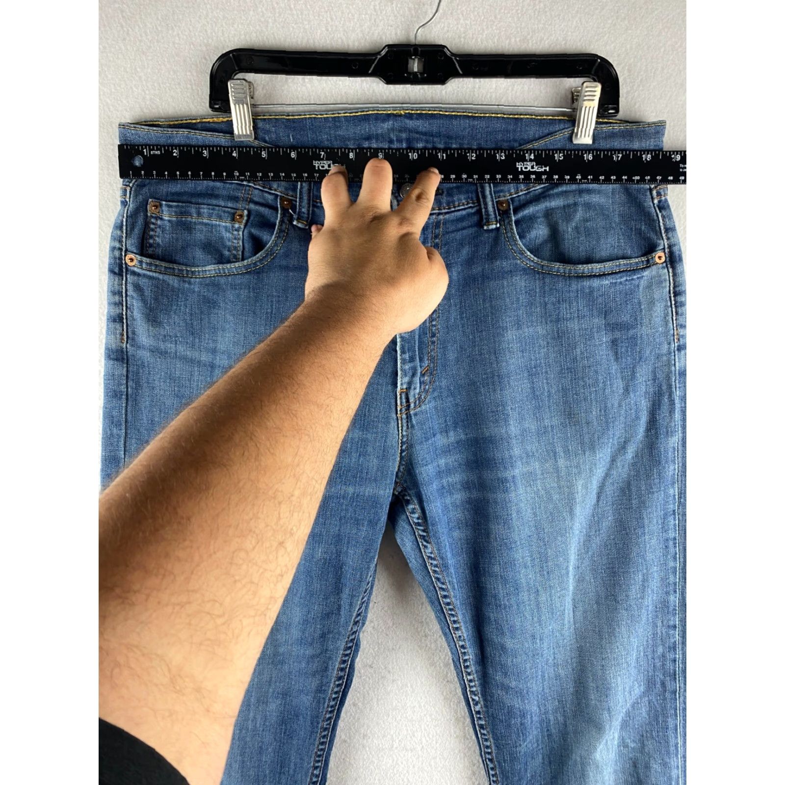 Levi's Levi's Jeans Mens 559 Blue Relaxed Straight 36 x 32 Distressed Medium Wash Denim 5-Pocket Design Jeans Mens Size US 36 / EU 52 - 7 Thumbnail