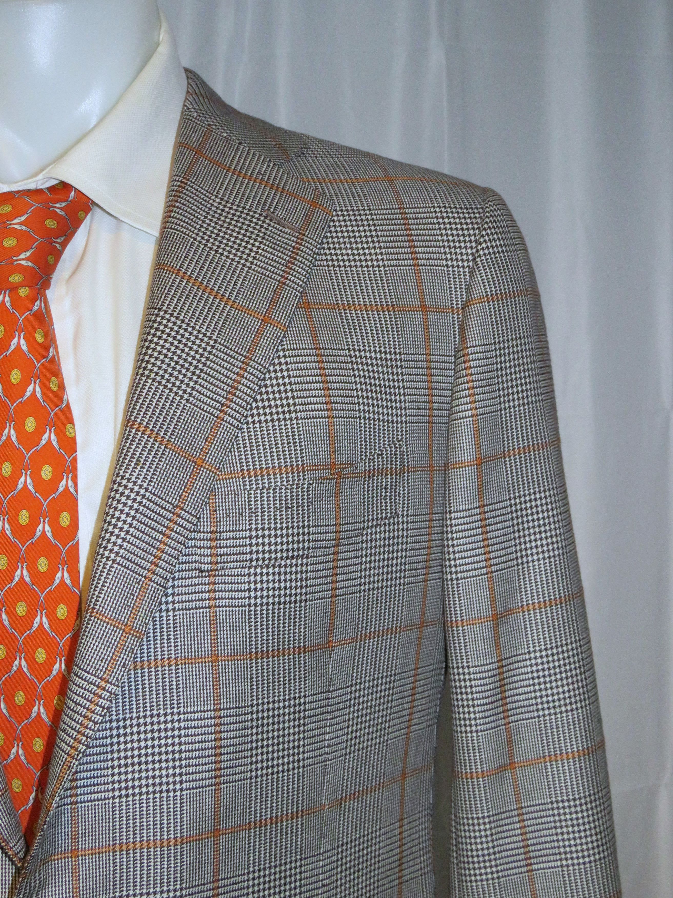 Cesare Attolini GUK Gray Plaid Super 140 Current Two Button Sport Coat 42 Size 42R - 3 Thumbnail
