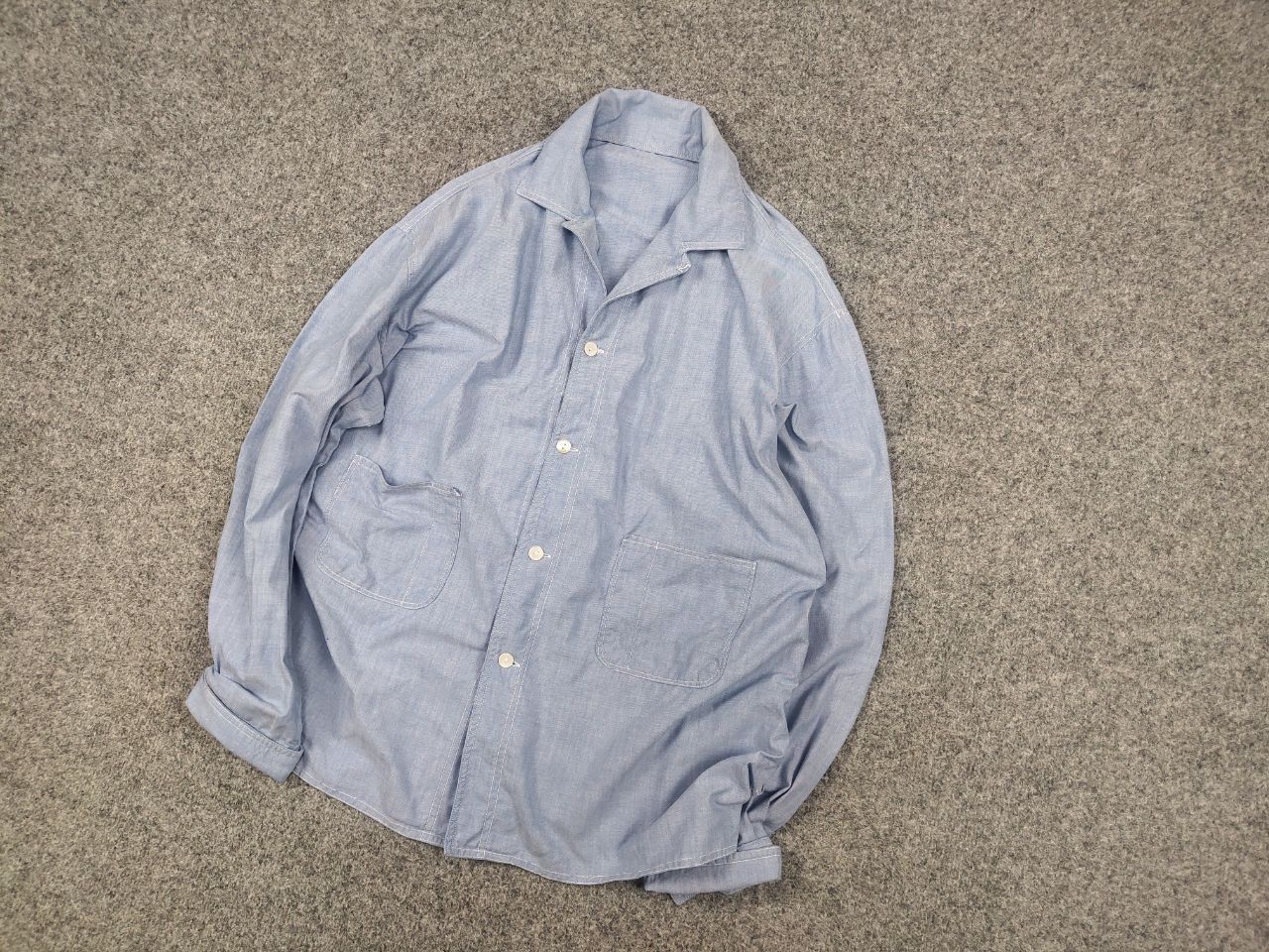 Vintage Vintage 60s-70s French Painter Two pocket Jacket Chore Shirt Size US M / EU 48-50 / 2 - 3 Thumbnail