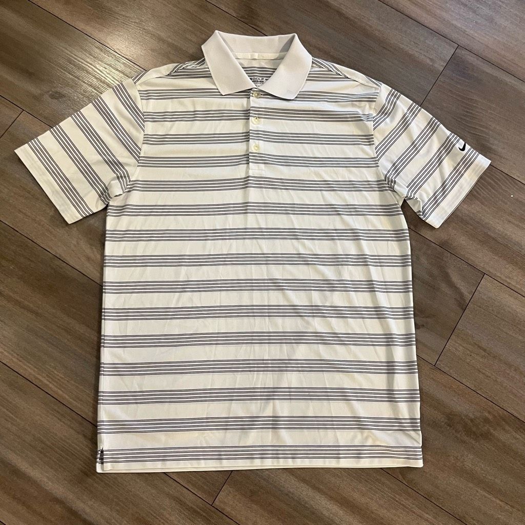Nike Nike Golf Black Stripe Athletic Casual Polo Men Medium Bin N Size US M / EU 48-50 / 2 - 1 Thumbnail