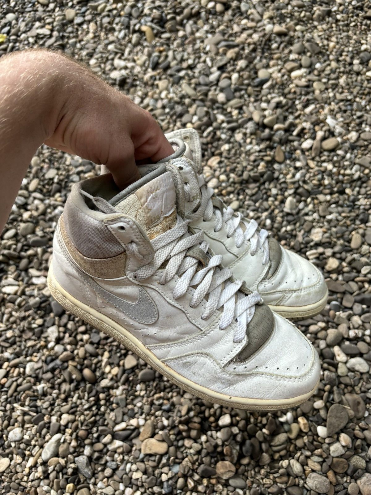 Nike × Vintage Vintage 80s Nike Court Force 1987 High Korea Made Sneakers Size US 7.5 / EU 40-41 - 13 Thumbnail