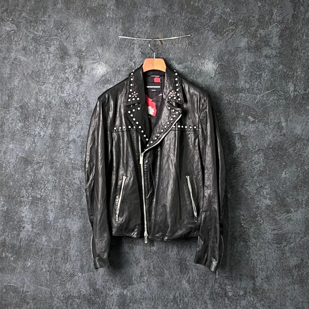 Armani Armani Leather Leather Jacket m Men Size US M / EU 48-50 / 2 - 1 Thumbnail