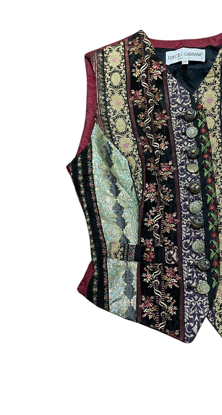 Dolce & Gabbana Rare Vintage Dolce & Gabbana Silk Lame Brocade Vest 1990s Size US M / EU 48-50 / 2 - 5 Thumbnail
