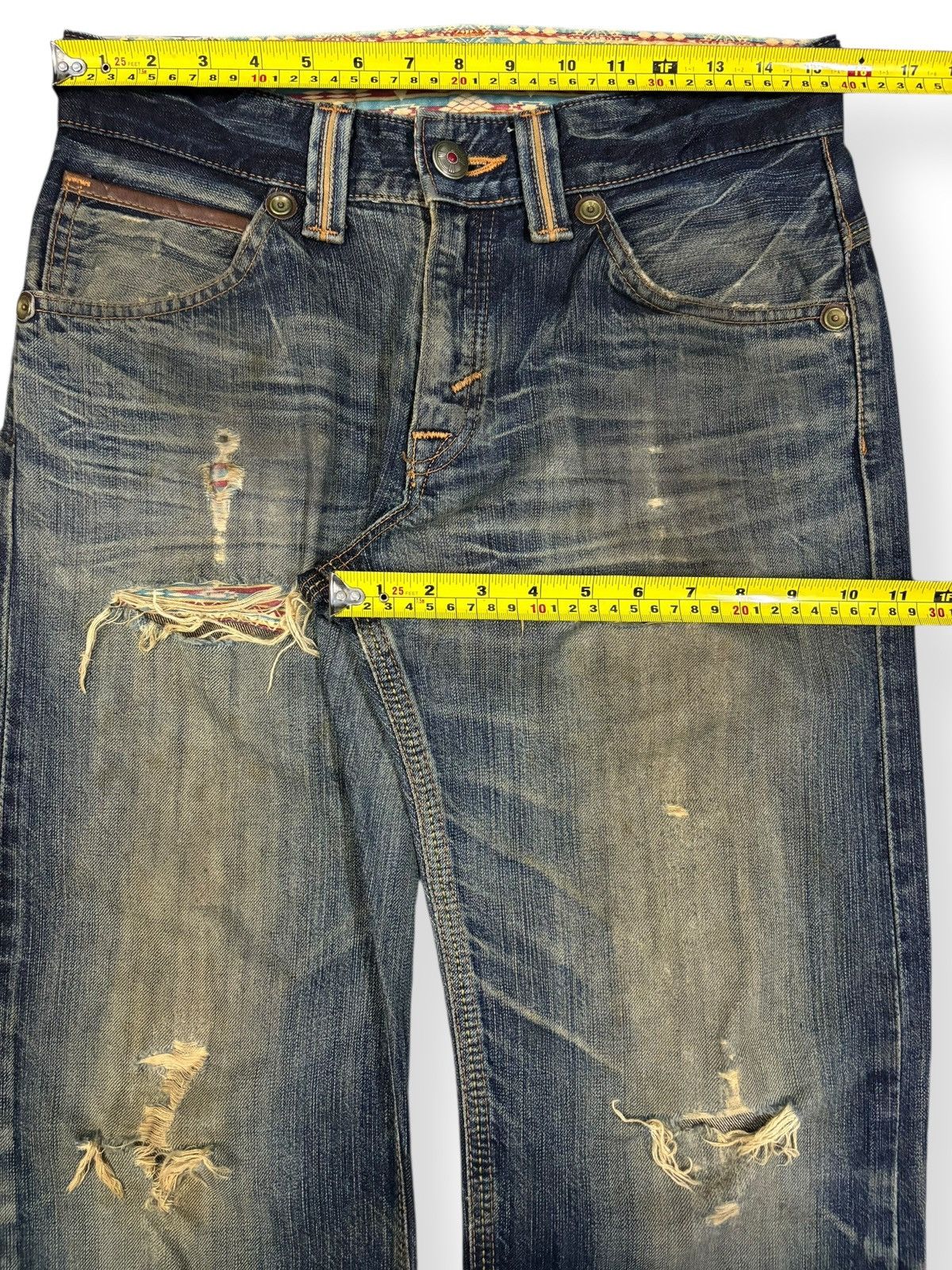 Edwin Vintage Edwin XV Mud Wash Baggy Distressed Grunge Jeans Size US 31 - 15 Thumbnail