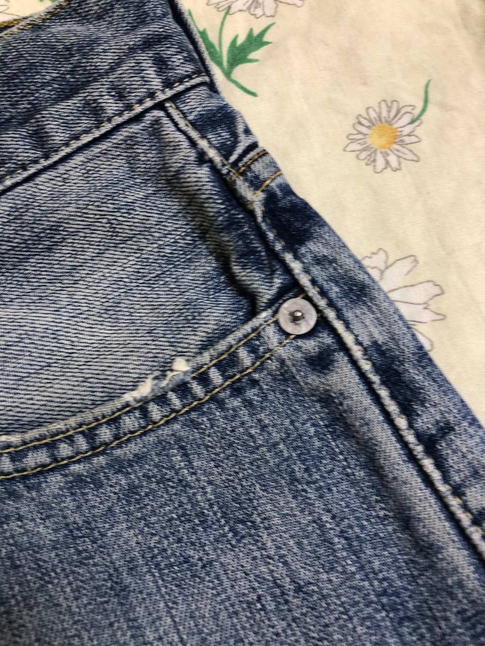 Levi's Levi's 506 Men's Jeans Shorts Distressed Denim Blue Size US 31 - 5 Thumbnail