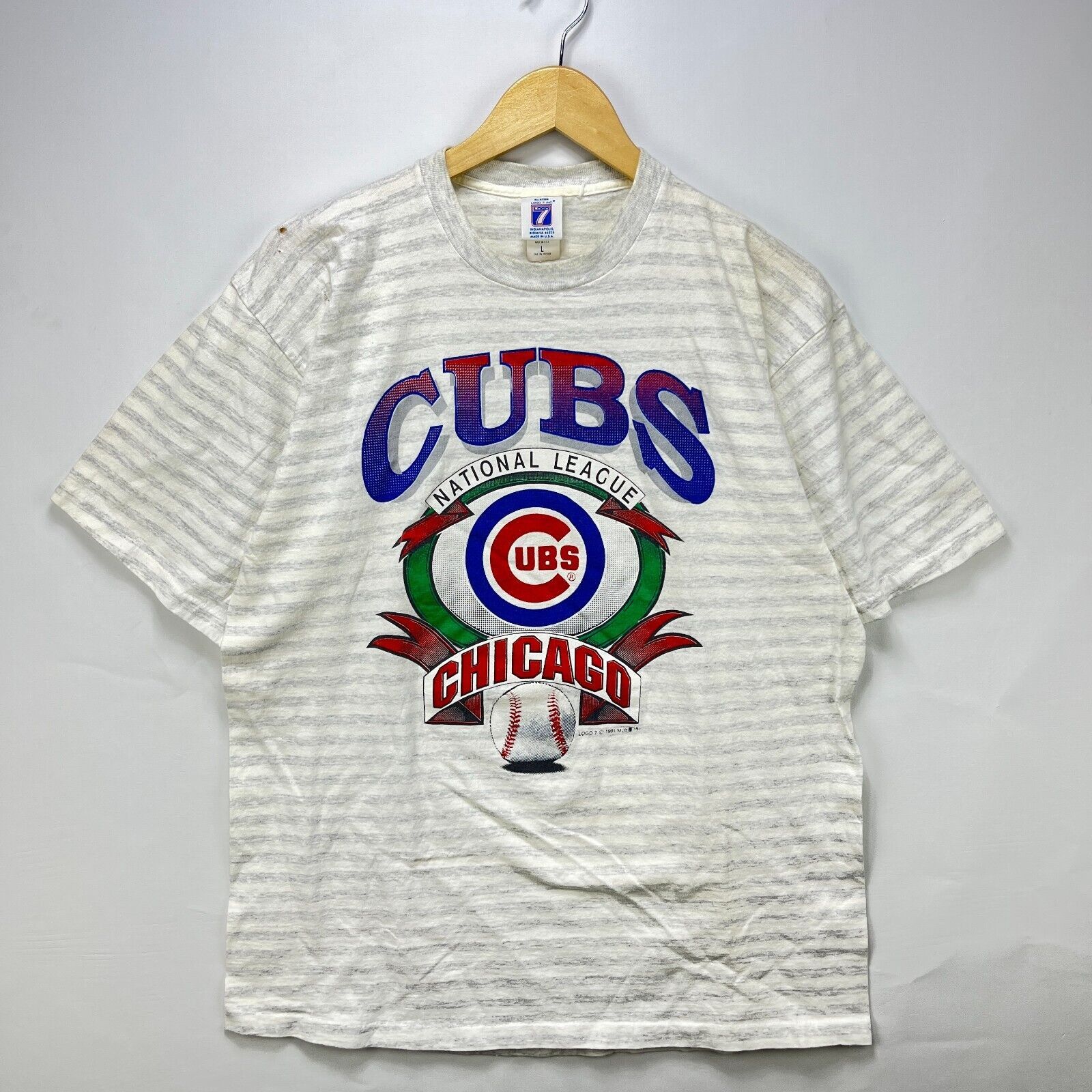 MLB × Vintage Vintage 90s Chicago Cubs Single StitchShirt MLB Logo 7 Large Size US L / EU 52-54 / 3 - 1 Thumbnail