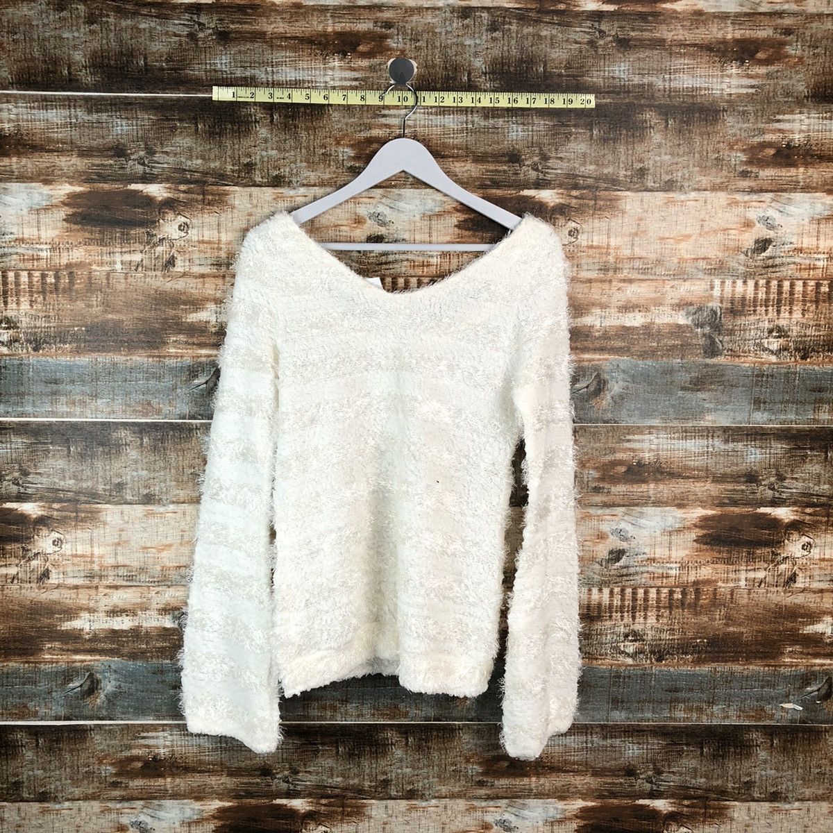 Homespun Knitwear × Japanese Brand DLL Ank Rouge White Knitwear #C053 Size S / US 4 / IT 40 - 11 Thumbnail