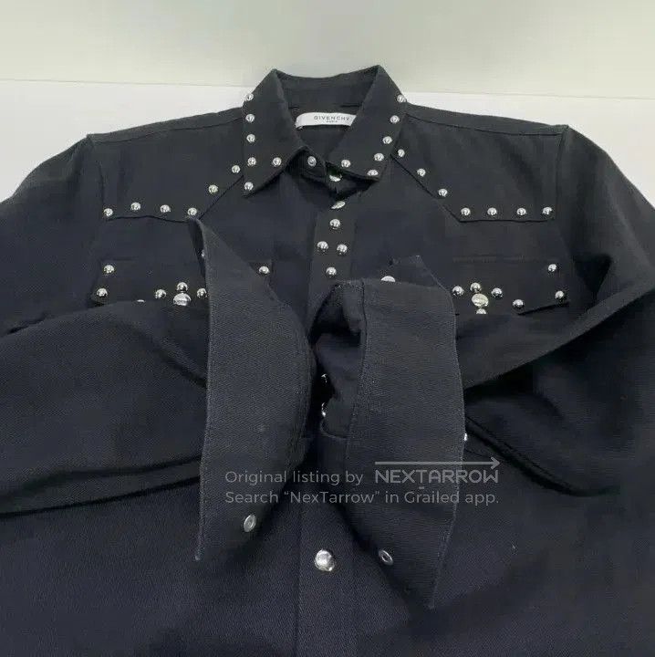 Givenchy Givenchy Men's Slim Studded Denim Shirt. Size US XS / EU 42 / 0 - 5 Thumbnail