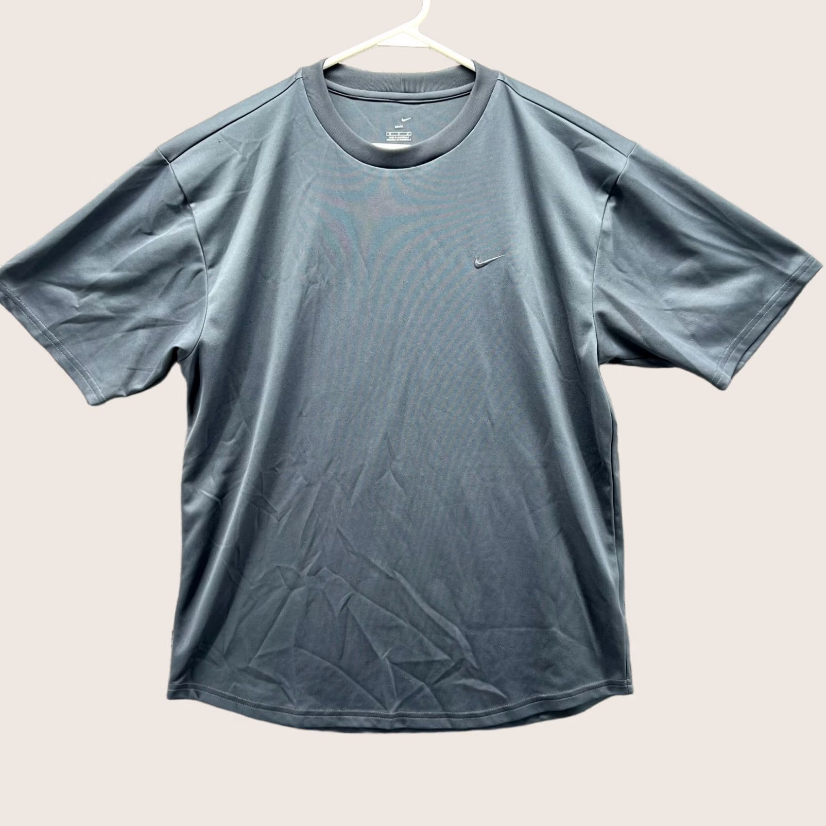 Nike VINTAGE Nike Shirt Men Medium Gray Crewneck Swoosh Embroidery Nike Dri-Fit Logo 90s 00s Sportswear Mens Size US M / EU 48-50 / 2 - 1 Thumbnail