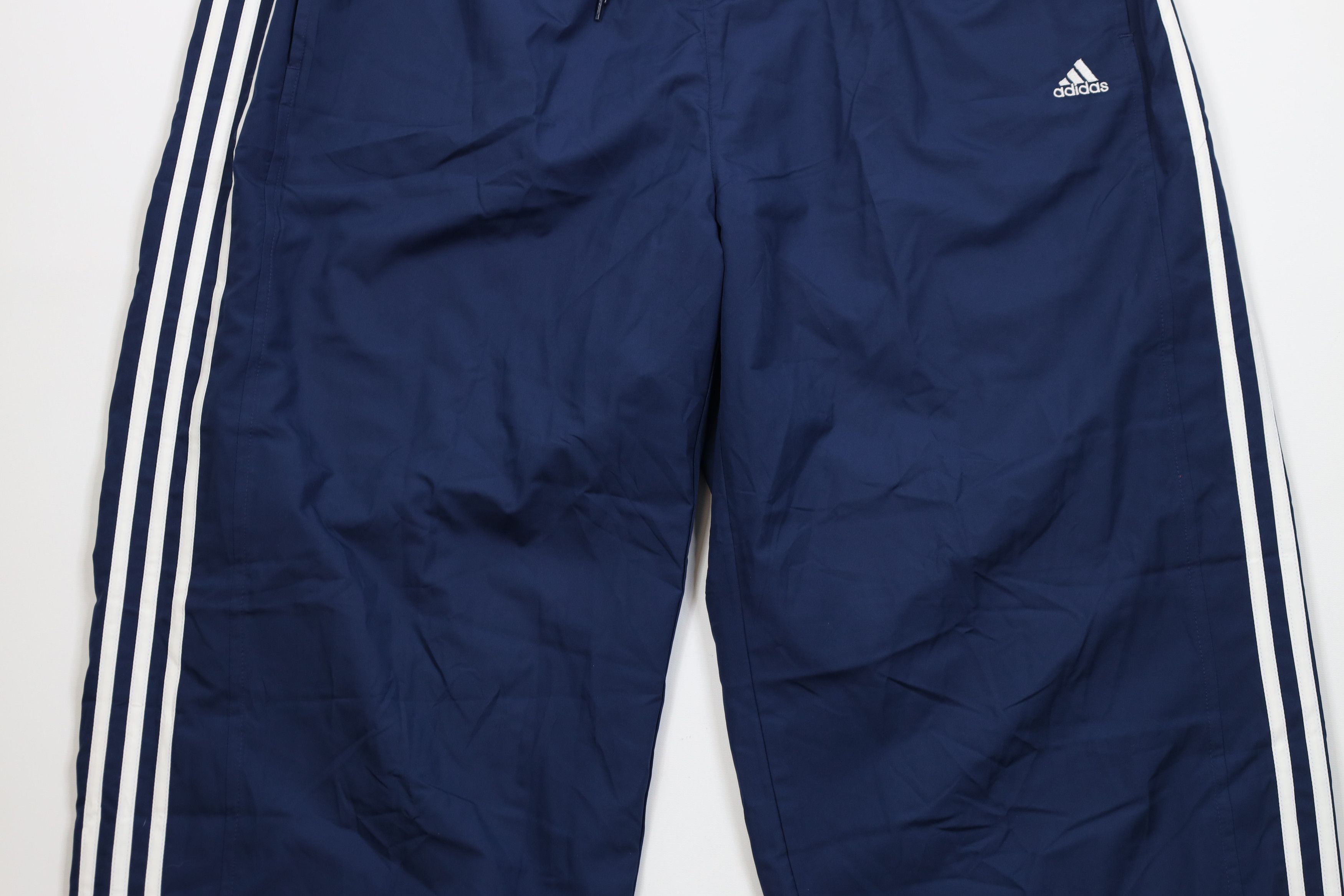 Adidas Vintage Y2K 2004 Adidas Lined Wide Leg Windbreaker Pants Size US 40 / EU 56 - 3 Thumbnail