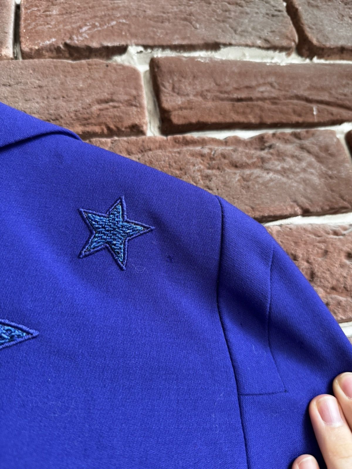 Escada 80s Escada Couture Blue Star Coat Blazer Jacket 38 Size XS / US 0-2 / IT 36-38 - 13 Thumbnail