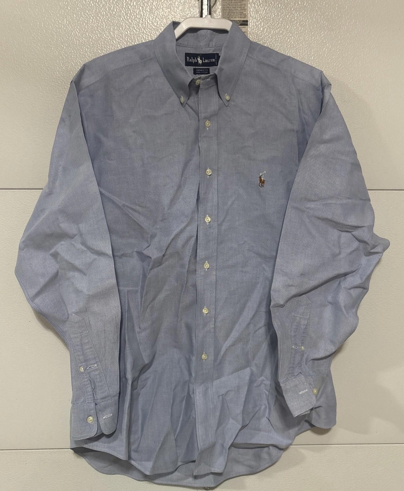 Polo Ralph Lauren Polo Ralph Lauren Custom Fit Blue Dress Shirt Men Large 16.5 Size 42R - 1 Thumbnail