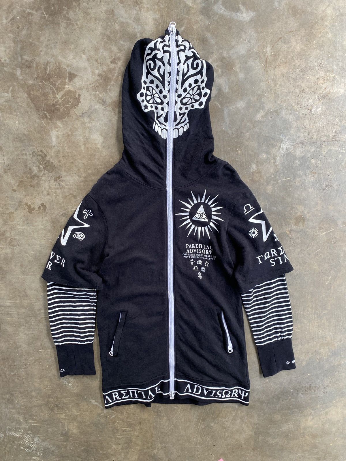 If Six Was Nine × Le Grande Bleu (L.G.B.) Japanese brand 💀 gothic art full zip up hoodie Size US L / EU 52-54 / 3 - 2 Thumbnail