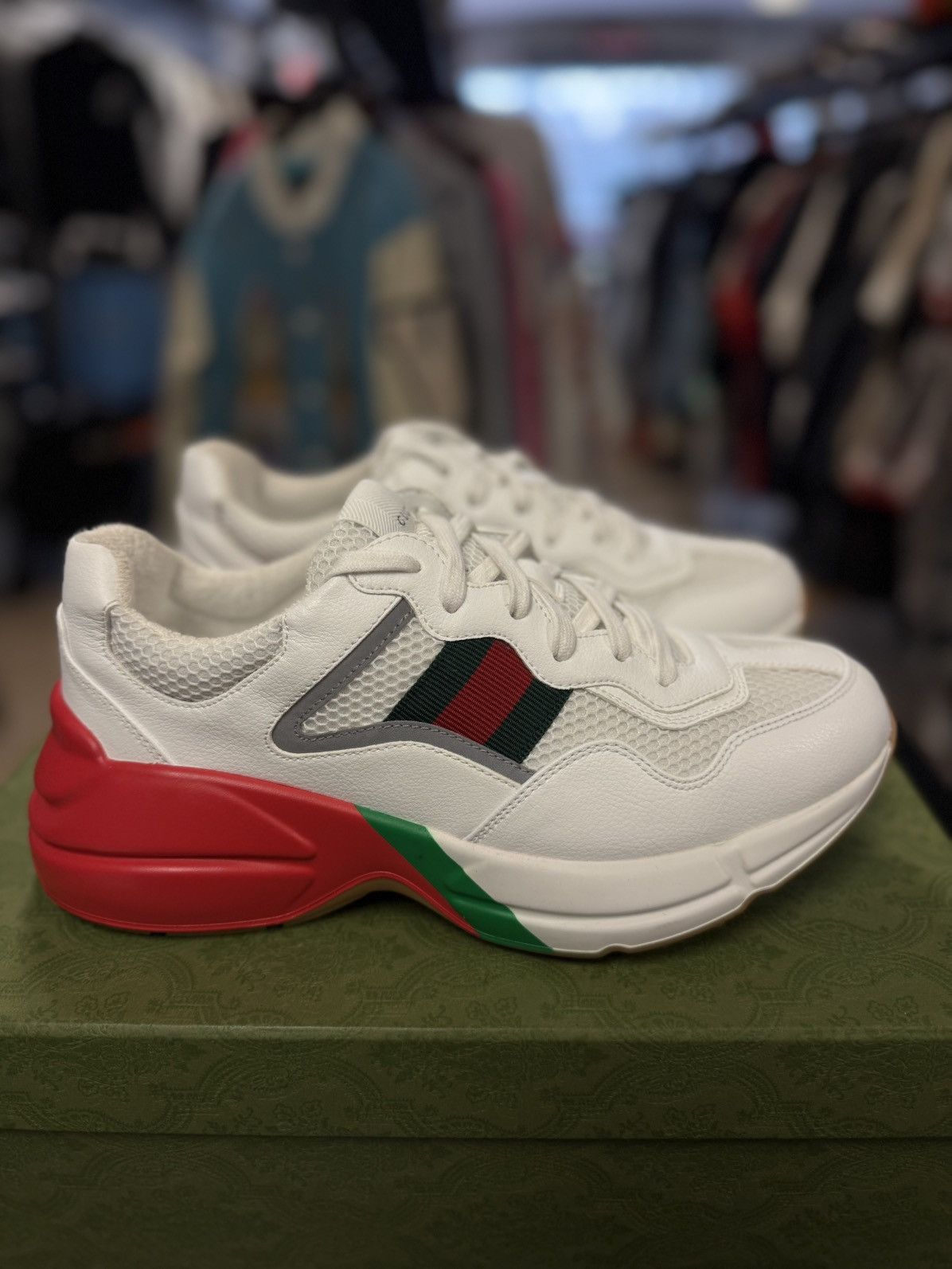 Gucci Gucci White Red Rhyton Shoes Size 7.5G/8US Size US 8 / EU 41 - 1 Thumbnail