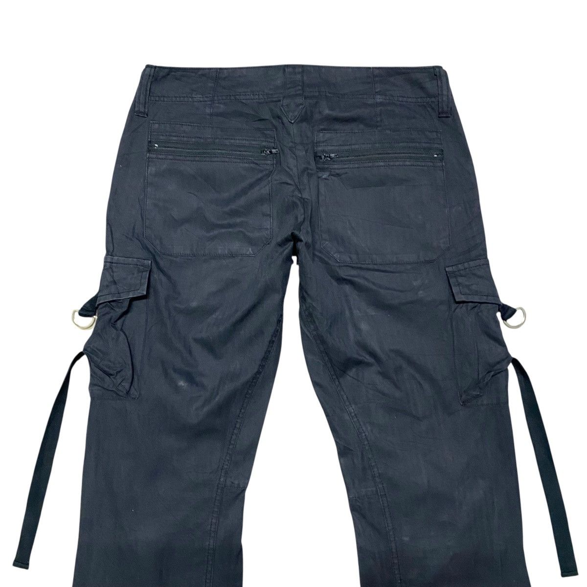 Japanese Brand × Tornado Mart Tornado Mart Cargo Flare Pants Faded Black Size 28" / US 6 / IT 42 - 11 Thumbnail
