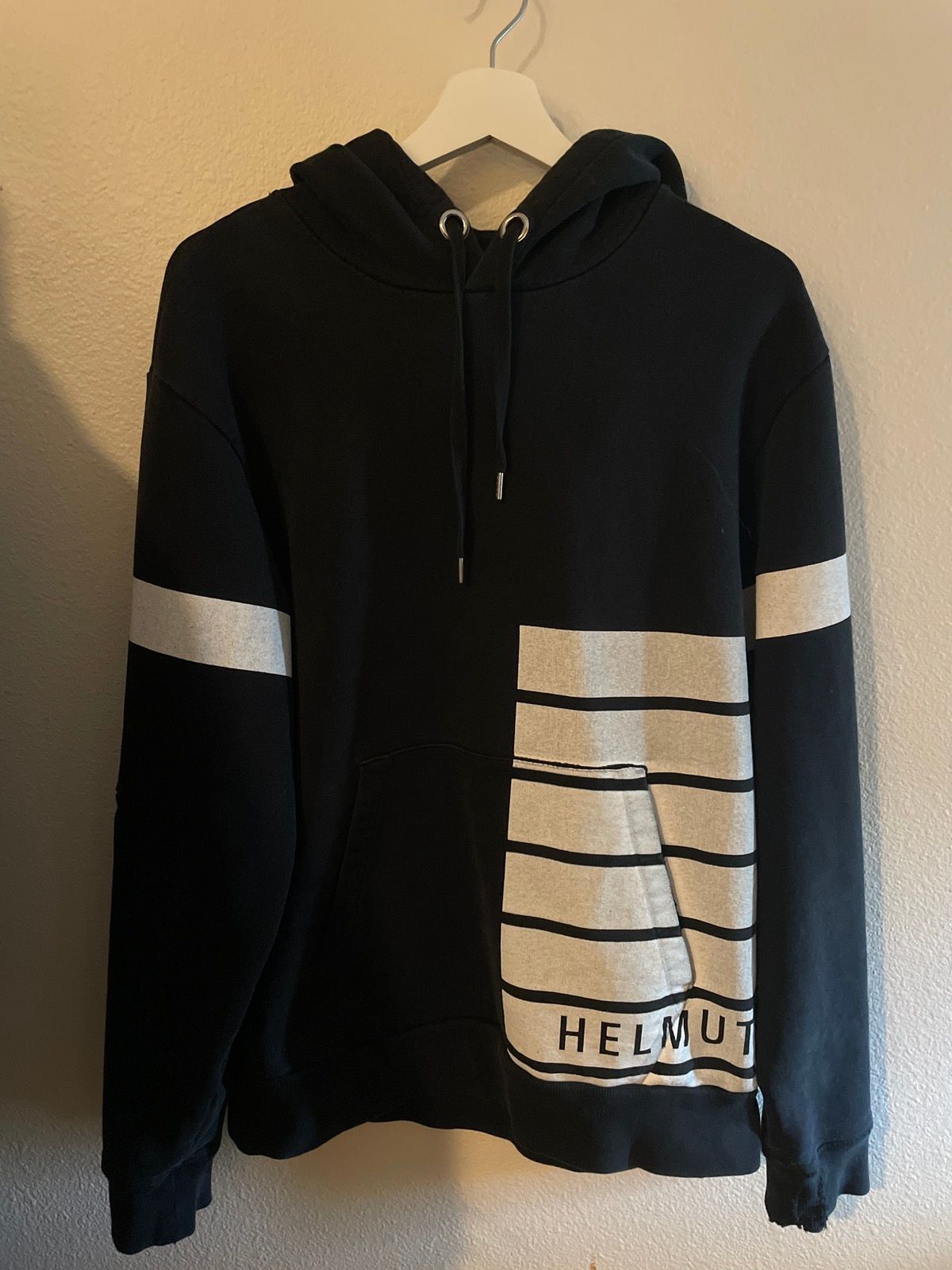 Helmut Lang Helmut Lang Logo Striped Hoodie | Grailed