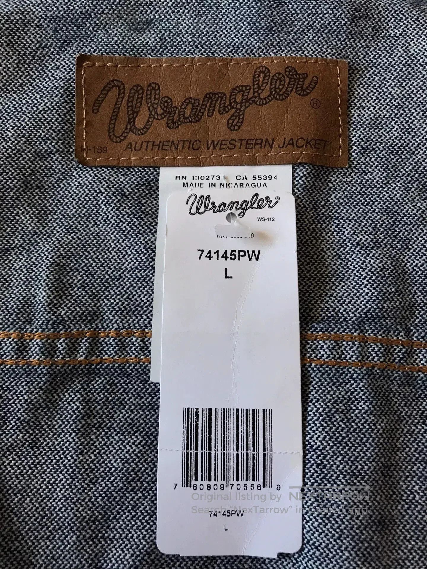 Wrangler Wrangler 74145PW Denim Jacket. Size US L / EU 52-54 / 3 - 8 Thumbnail