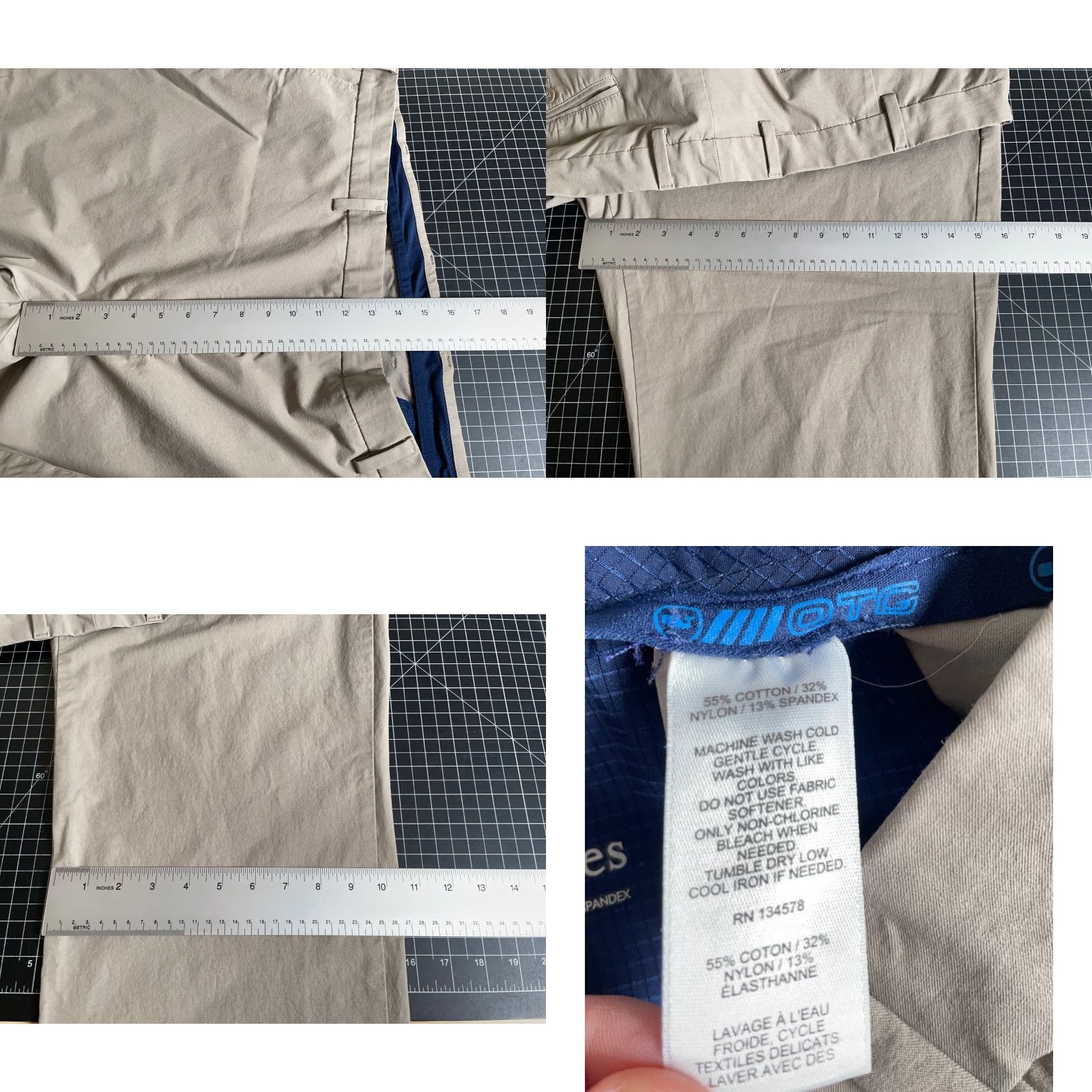 Vineyard Vines VINEYARD VINES On The Go Pants Men 46 x 31 Beige Cotton Stretch Chino Zip Flat Front Pockets Regular 31in Inseam Wellness Size US 30 / EU 46 - 8 Thumbnail