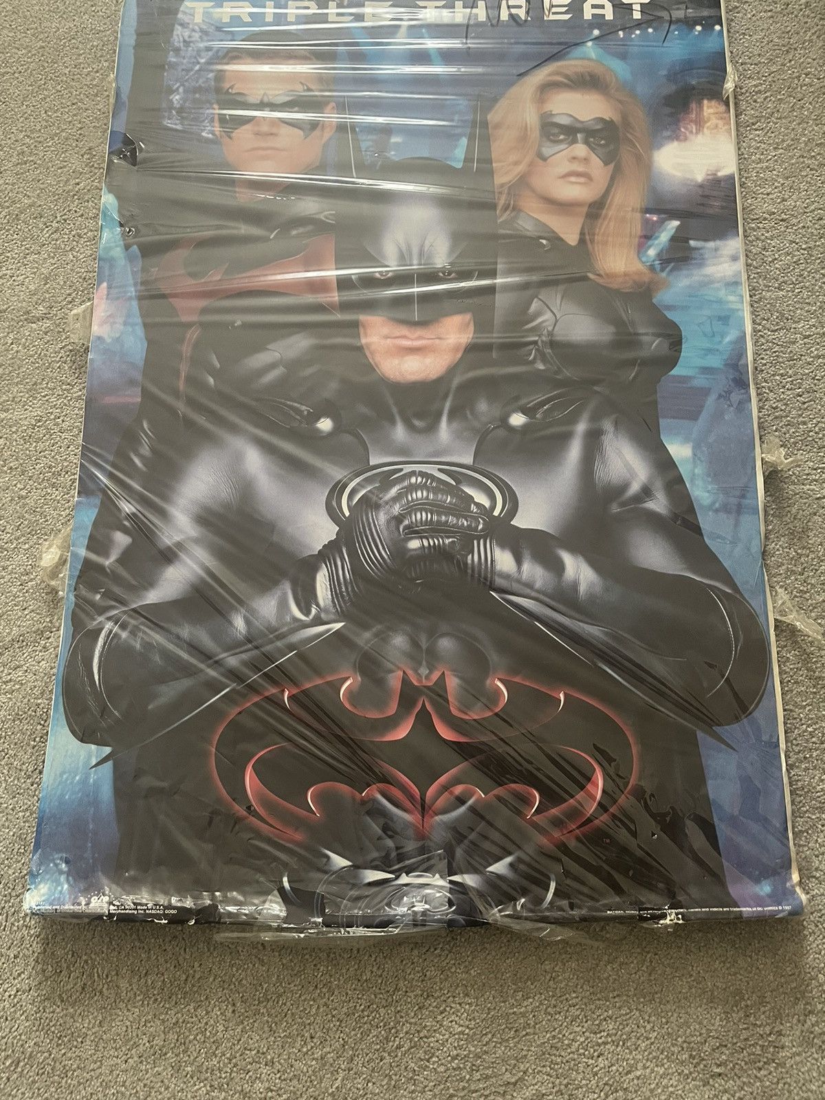 DC Comics Original 1997 batman triple threat movie poster Size ONE SIZE - 3 Thumbnail