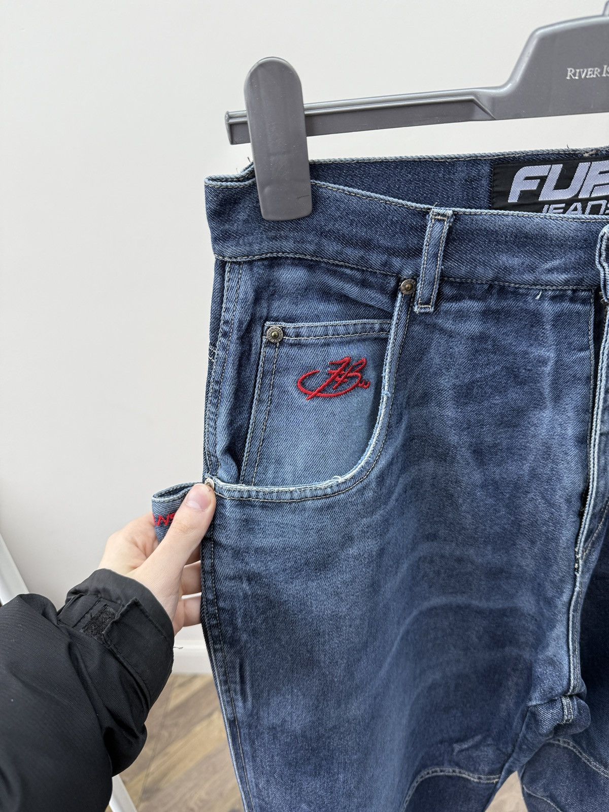 Fubu Vintage FUBU FB Collection Baggy Jeans Blue Y2K Hip Hop Rap Size US 30 / EU 46 - 7 Thumbnail
