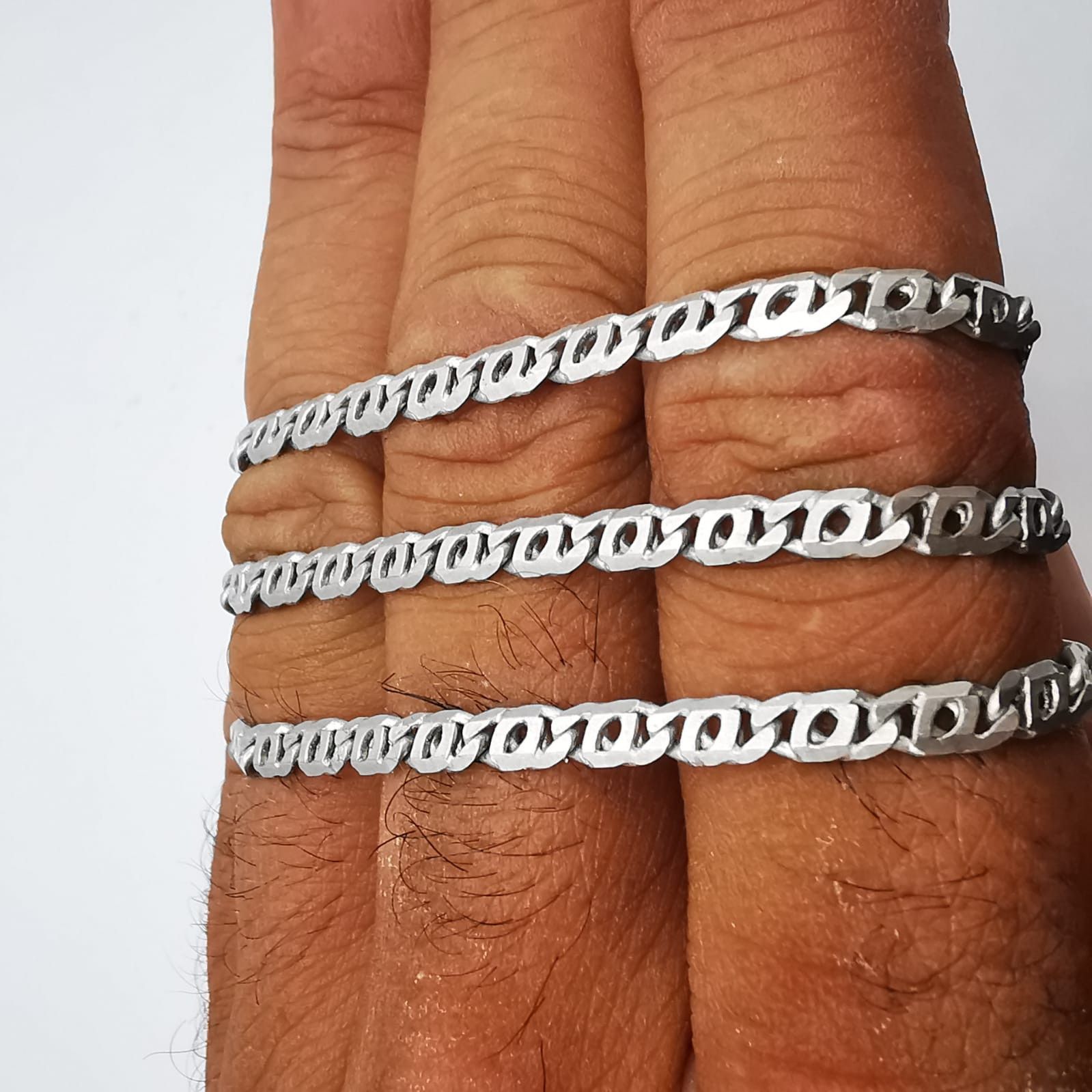 Sterling Silver Vintage Jewelry Chain, 925 Sterling Silver, Signed 13,97g Size ONE SIZE - 8 Thumbnail