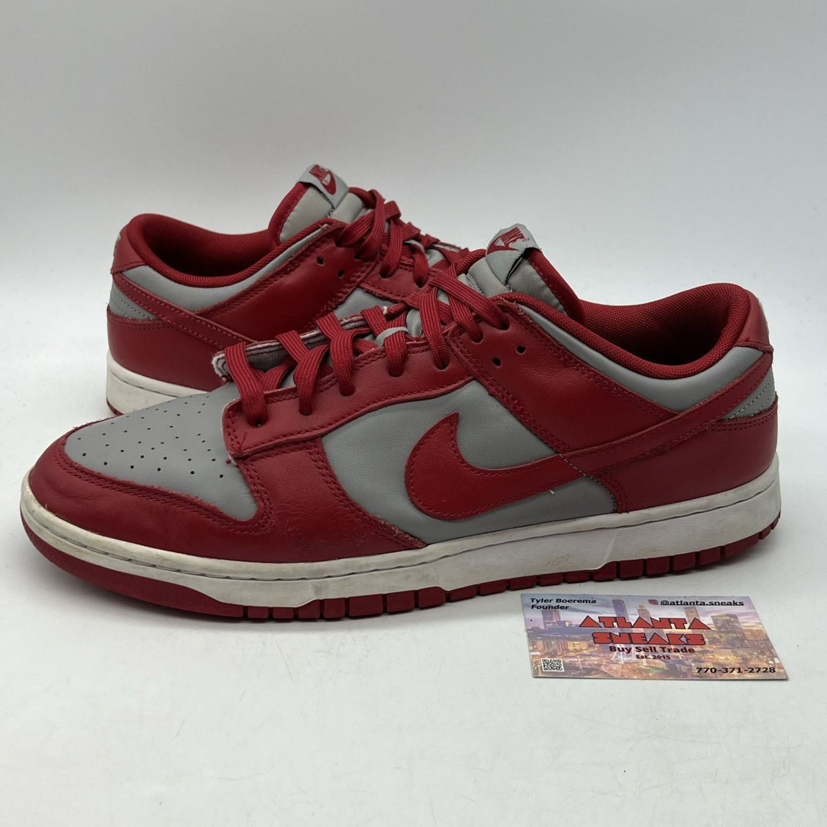 image of Nike Dunk Low Unlv Shoes in Red, Men's (Size 12)
