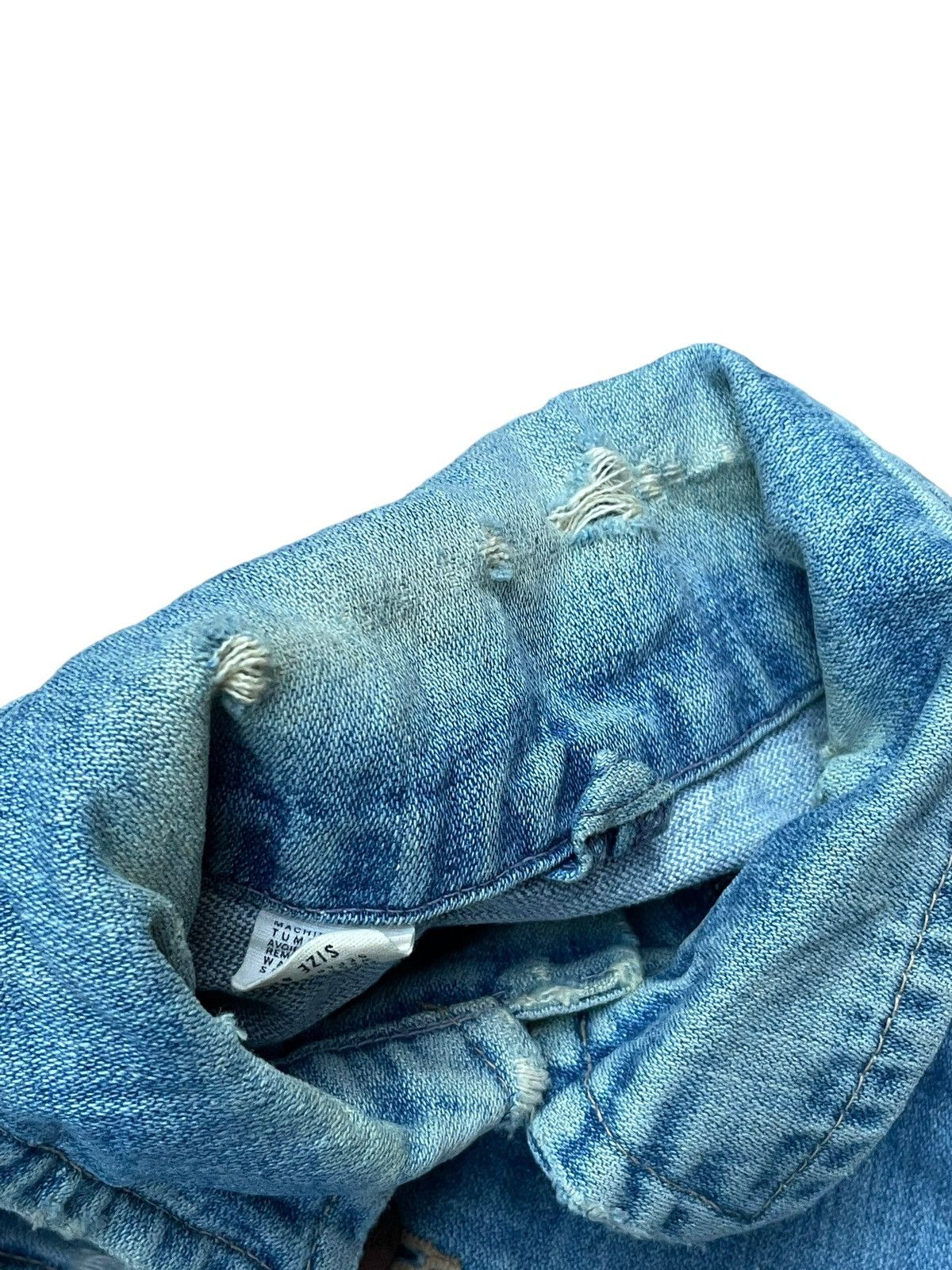 Vintage Vintage 70’s Wrangler Distresed Denim Jacket Size US L / EU 52-54 / 3 - 6 Thumbnail