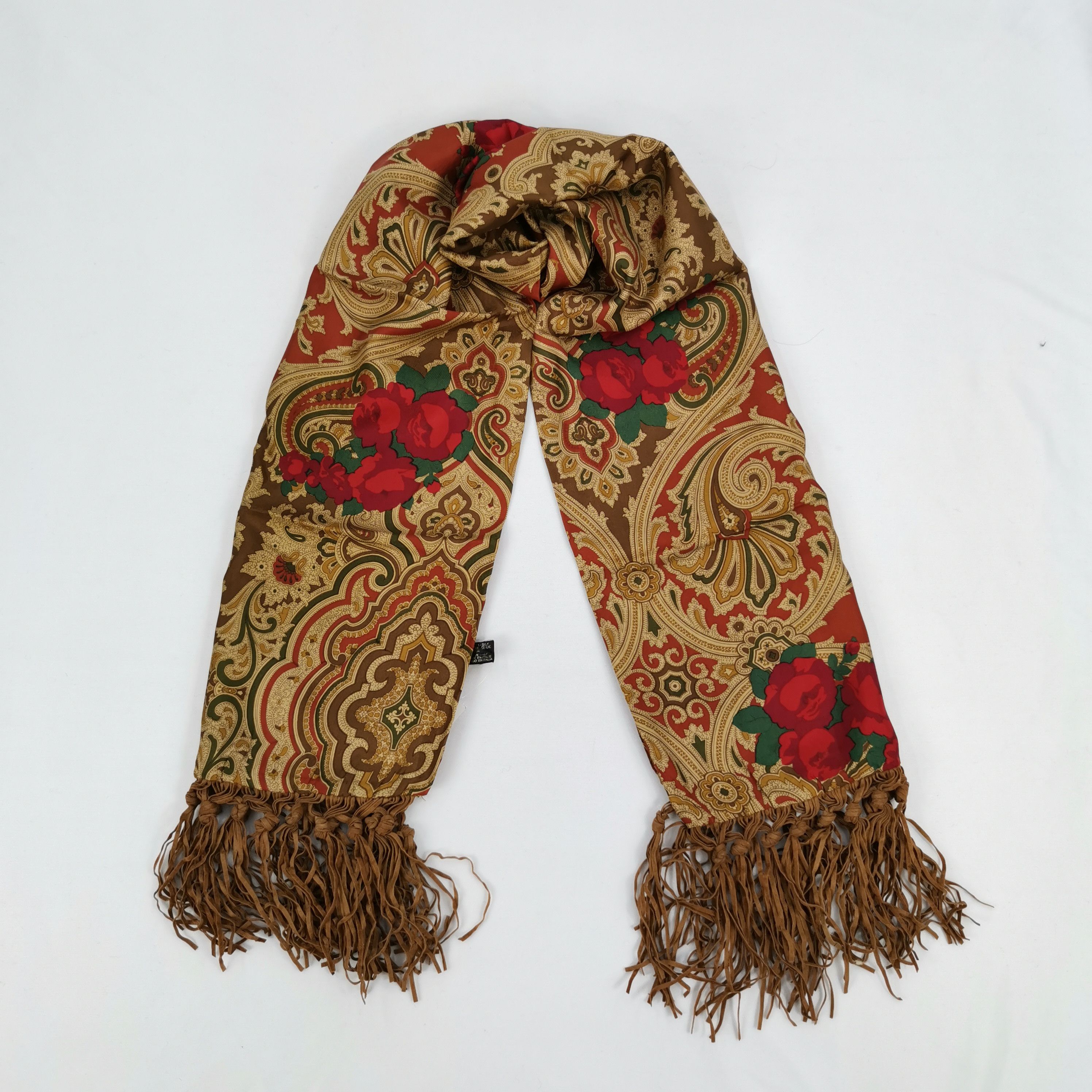 Vintage Vintage Unsigned Scarf Muffler Wool Silk Scarves Size ONE SIZE - 1 Thumbnail