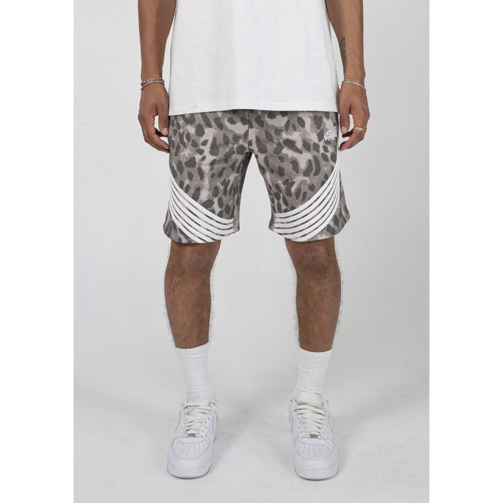 EPTM. EPTM Gray Leopard Print Stripe Shorts Streetwear Size M NWT Size US 32 / EU 48 - 2 Thumbnail