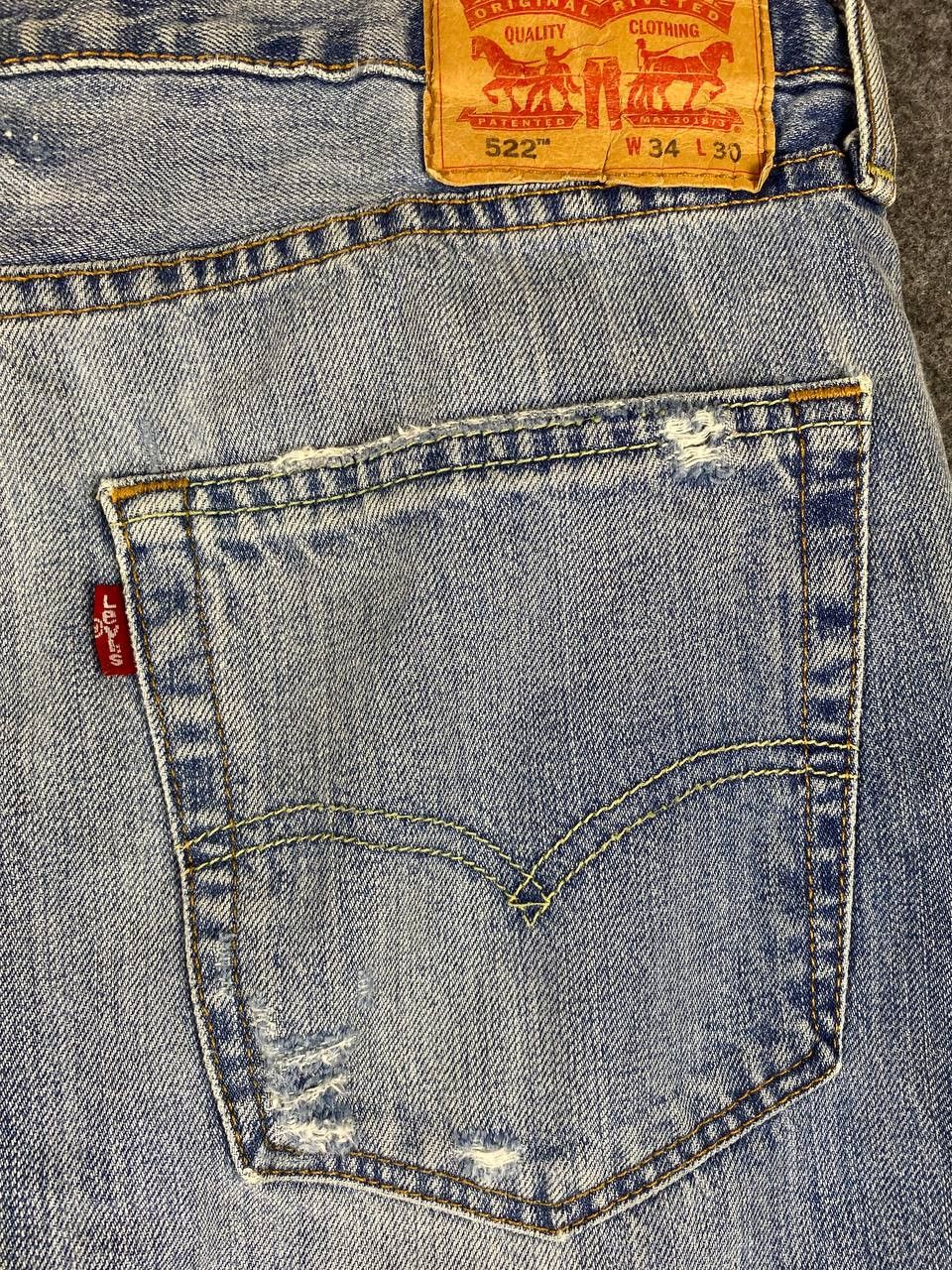 Levi's levis 522 distresse denim nice design Size US 37 - 5 Thumbnail