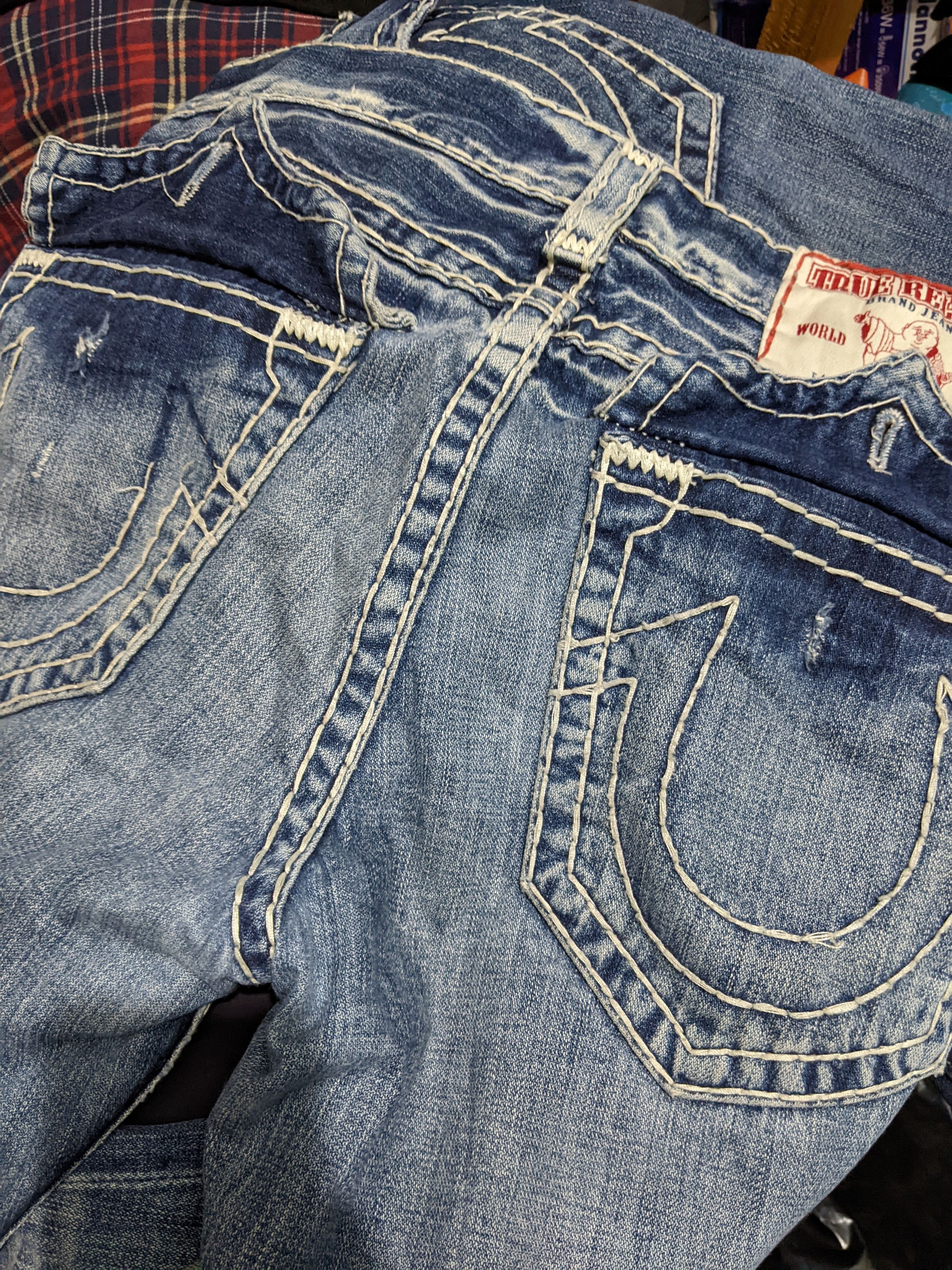 True Religion Vintage Joey Super T Flare Jeans Size US 34 / EU 50 - 8 Thumbnail