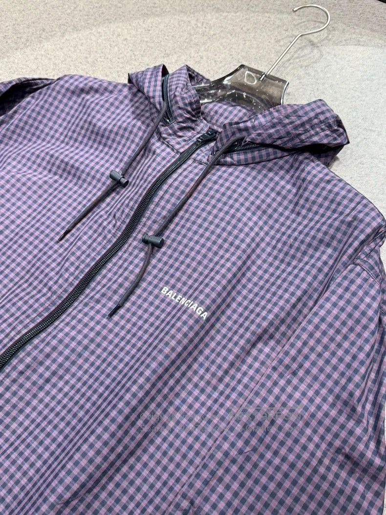 Balenciaga Balenciaga Purple Plaid Trench Coat. Size US S / EU 44-46 / 1 - 2 Thumbnail