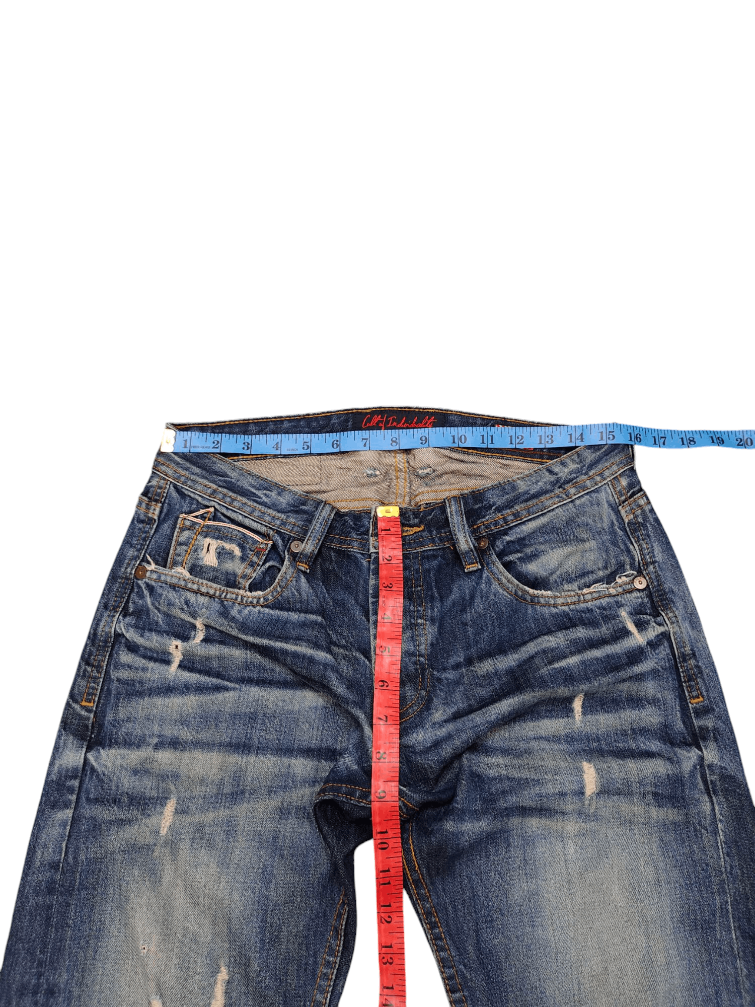 Kapital Cult Of Individuality Distress Clawmark Selvedge Jeans Size US 31 - 18 Thumbnail