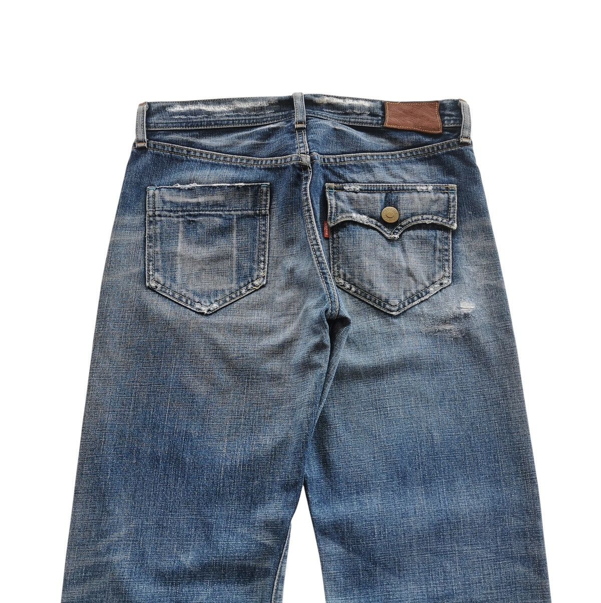 Levi's Levi’s Selvedge Bootcut Flare Jeans Distressed Vintage Denim Size 30" / US 8 / IT 44 - 6 Thumbnail