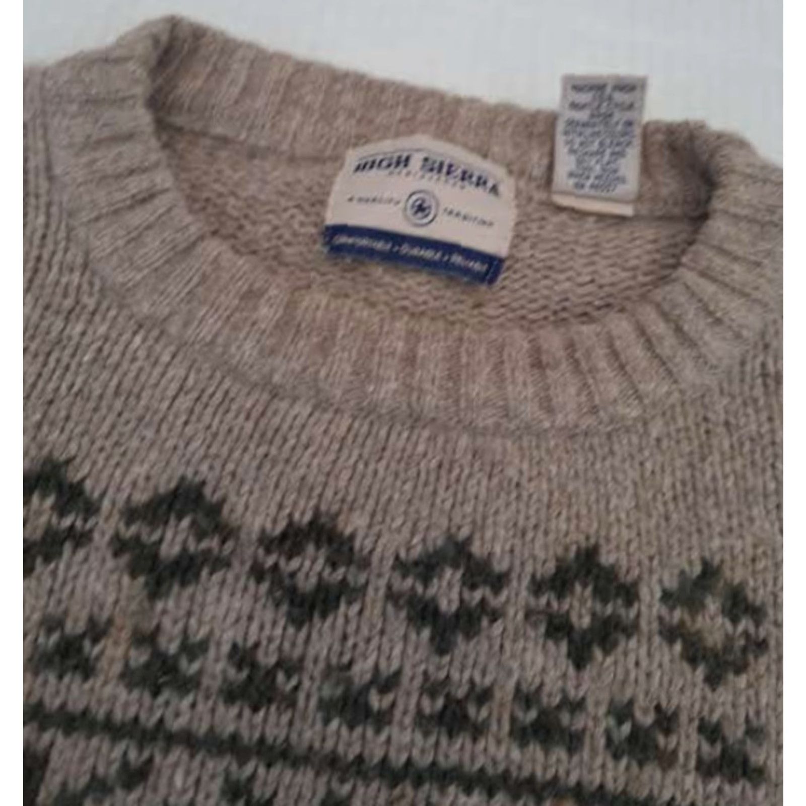 High Sierra VINTAGE High Sierra Sweater Knit Pullover Men's XL Beige Wool Acrylic Cotton 26in Pit to Pit 26in Long X-Large Size US XL / EU 56 / 4 - 3 Thumbnail