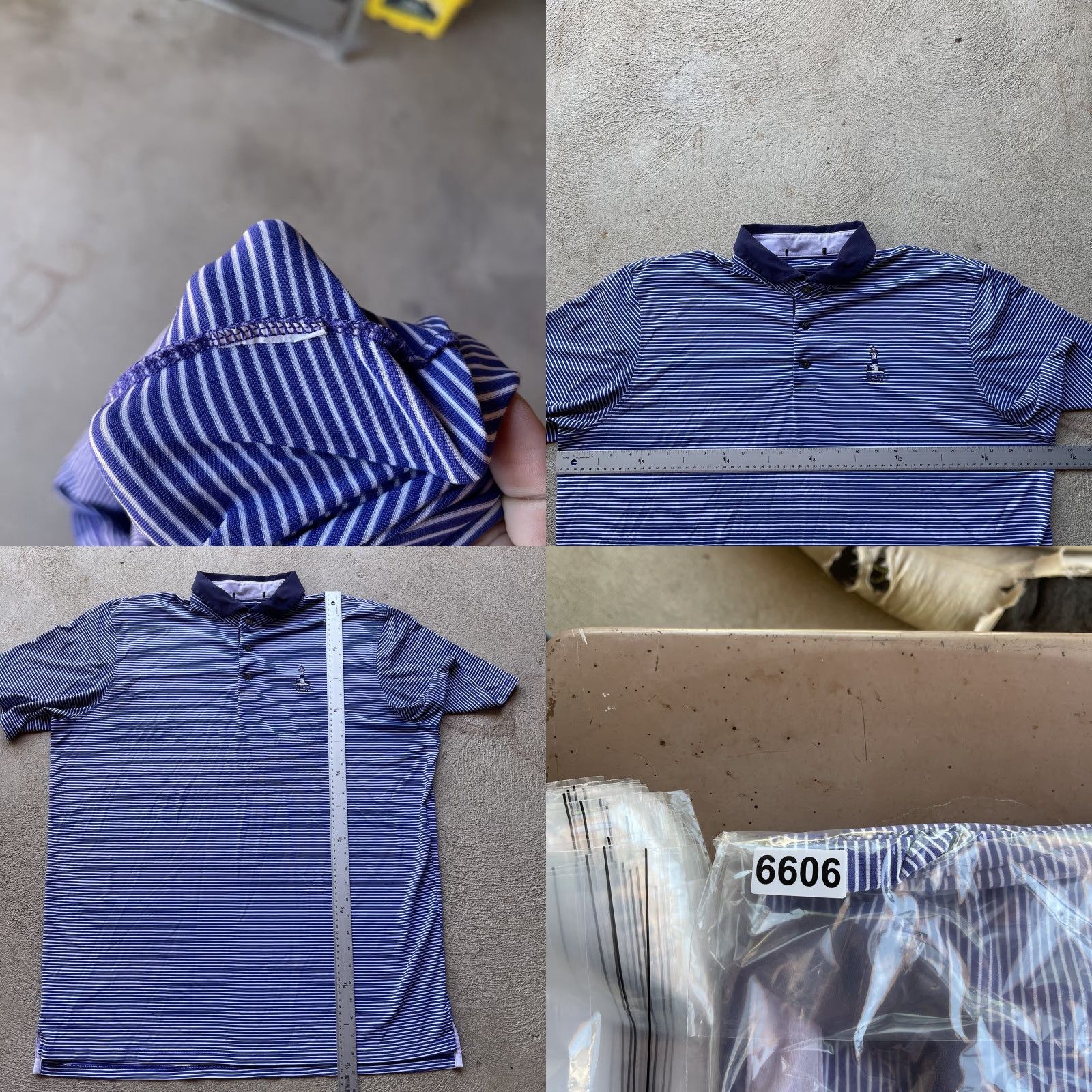 Vintage Greyson Polo Shirt 2XL Mens Blue Striped Short Sleeve Casual Golf Wolf Classic Sports Size US XXL / EU 58 / 5 - 8 Thumbnail
